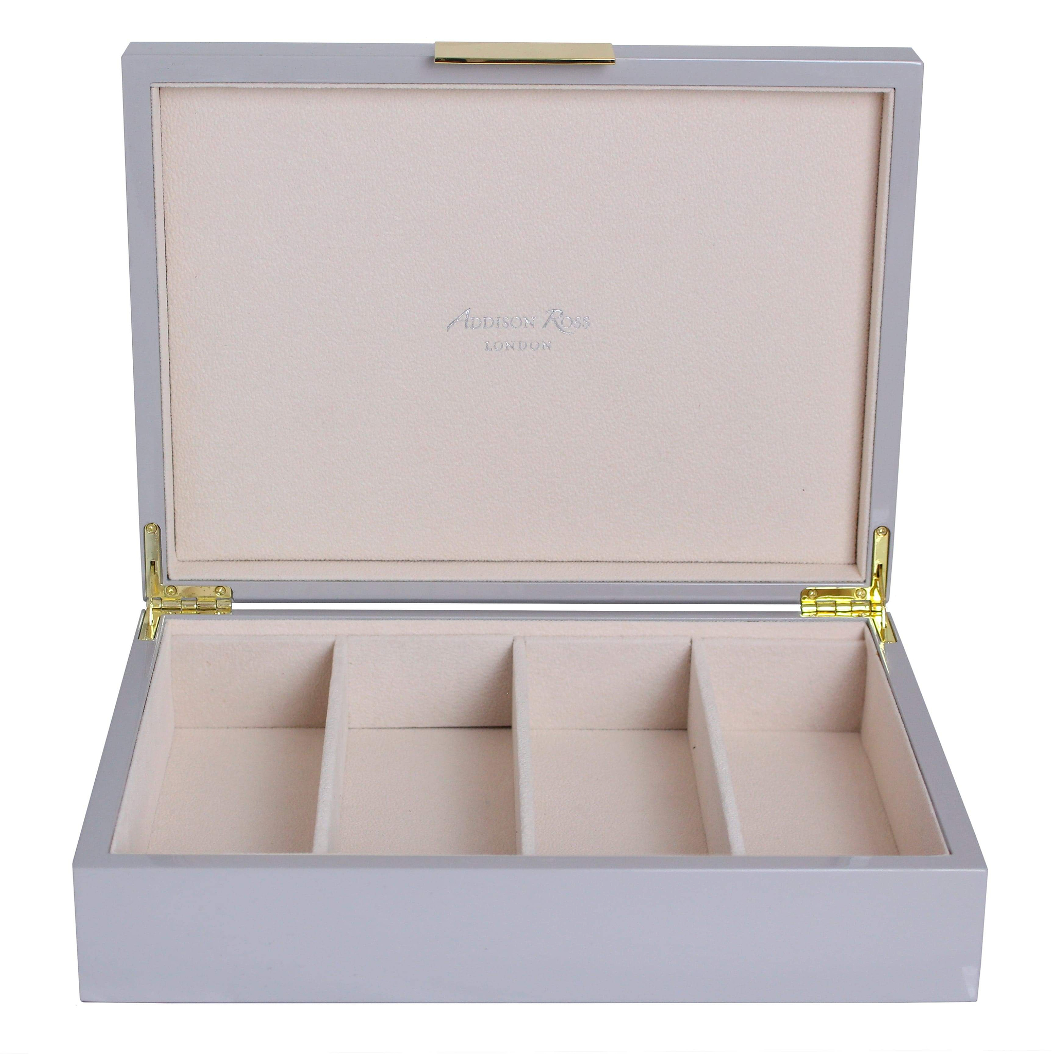 Large Chiffon Grey & Gold Glasses Box - Addison Ross Ltd UK