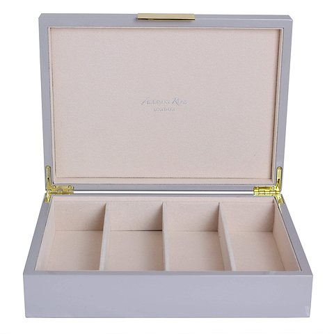 Large Chiffon Grey & Gold Glasses Box - Addison Ross Ltd UK