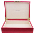 Large Pink Shagreen Lacquer Box with Gold