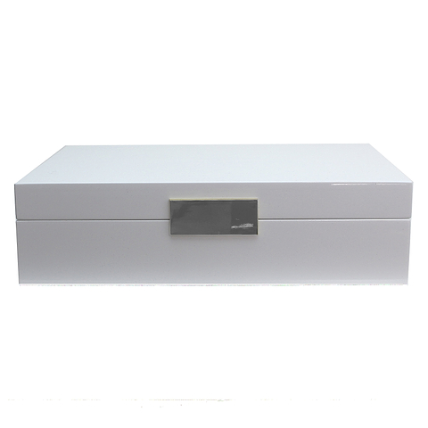Large White Jewellery Box with Gold - Addison Ross Ltd UK
