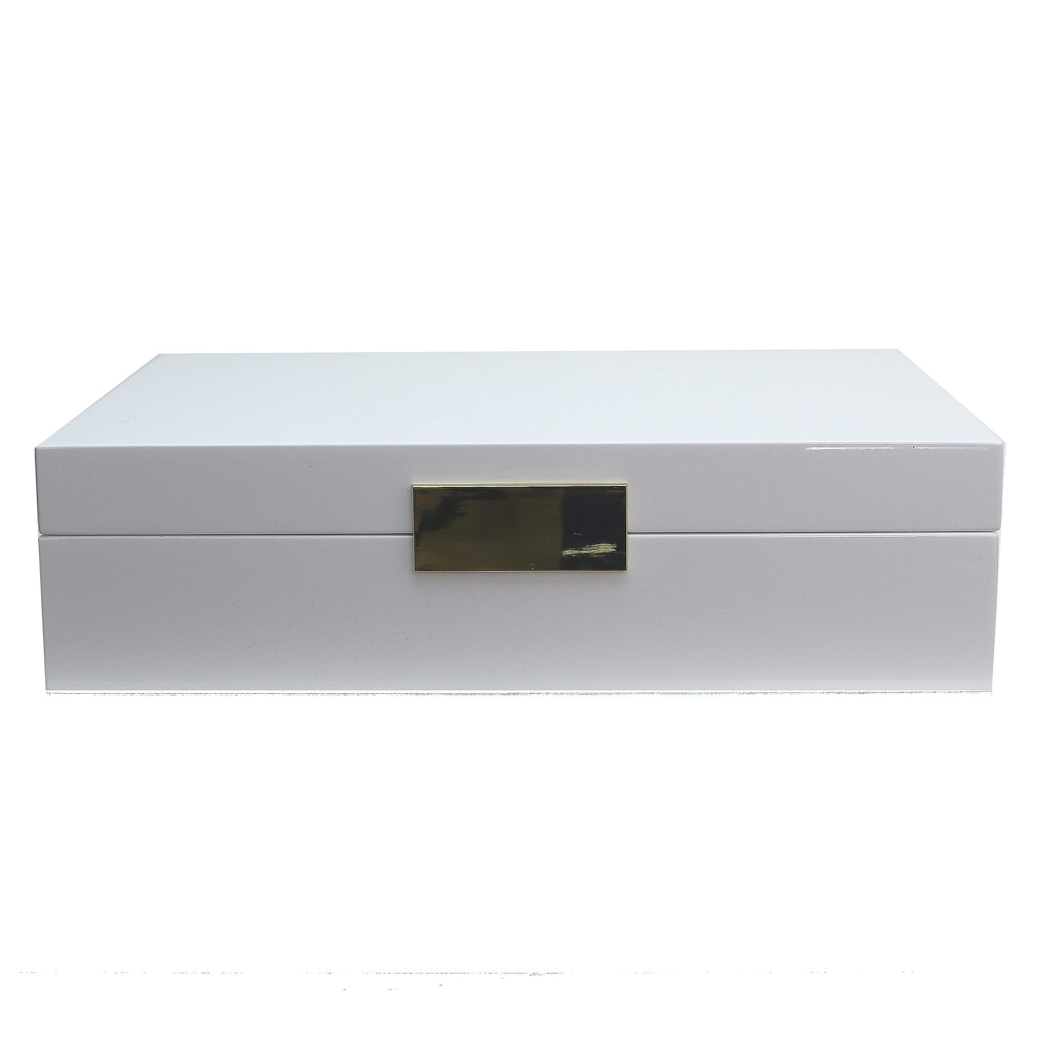 Large White Jewellery Box with Silver - Addison Ross Ltd UK