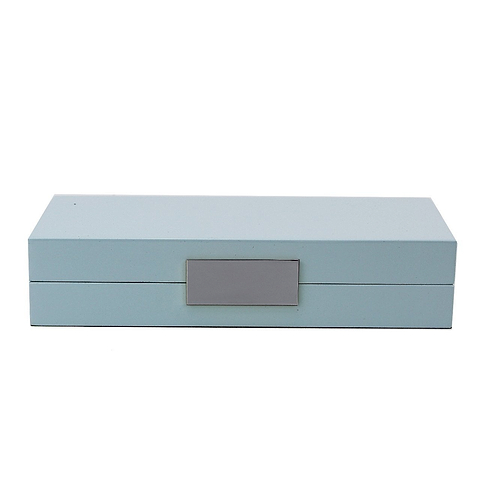 Light Blue Lacquer Box With Silver - Addison Ross Ltd UK