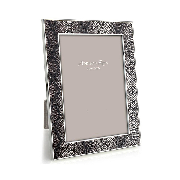 Natural Snake & Silver Frame
