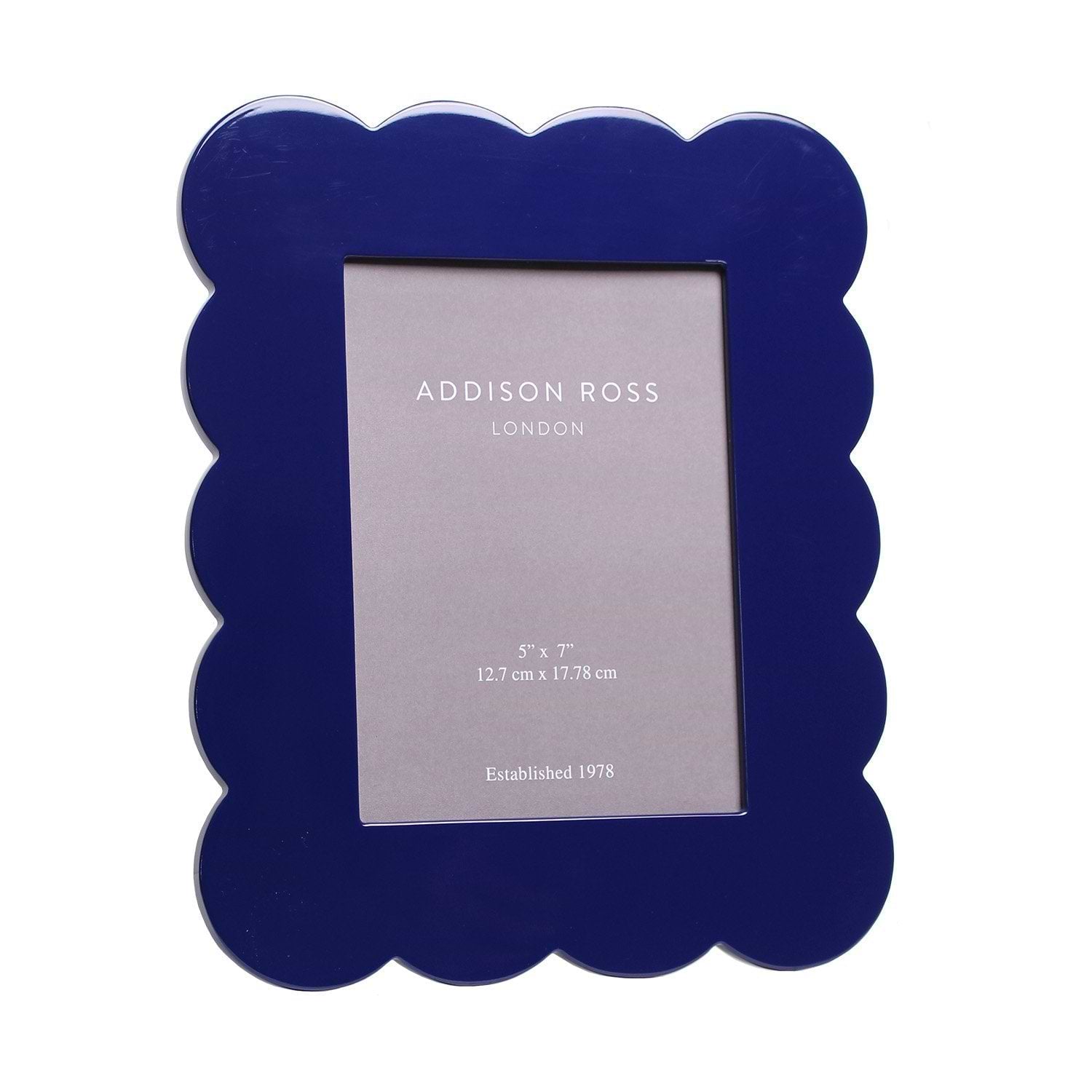 Navy Scalloped Lacquer Photo Frame - Addison Ross Ltd UK