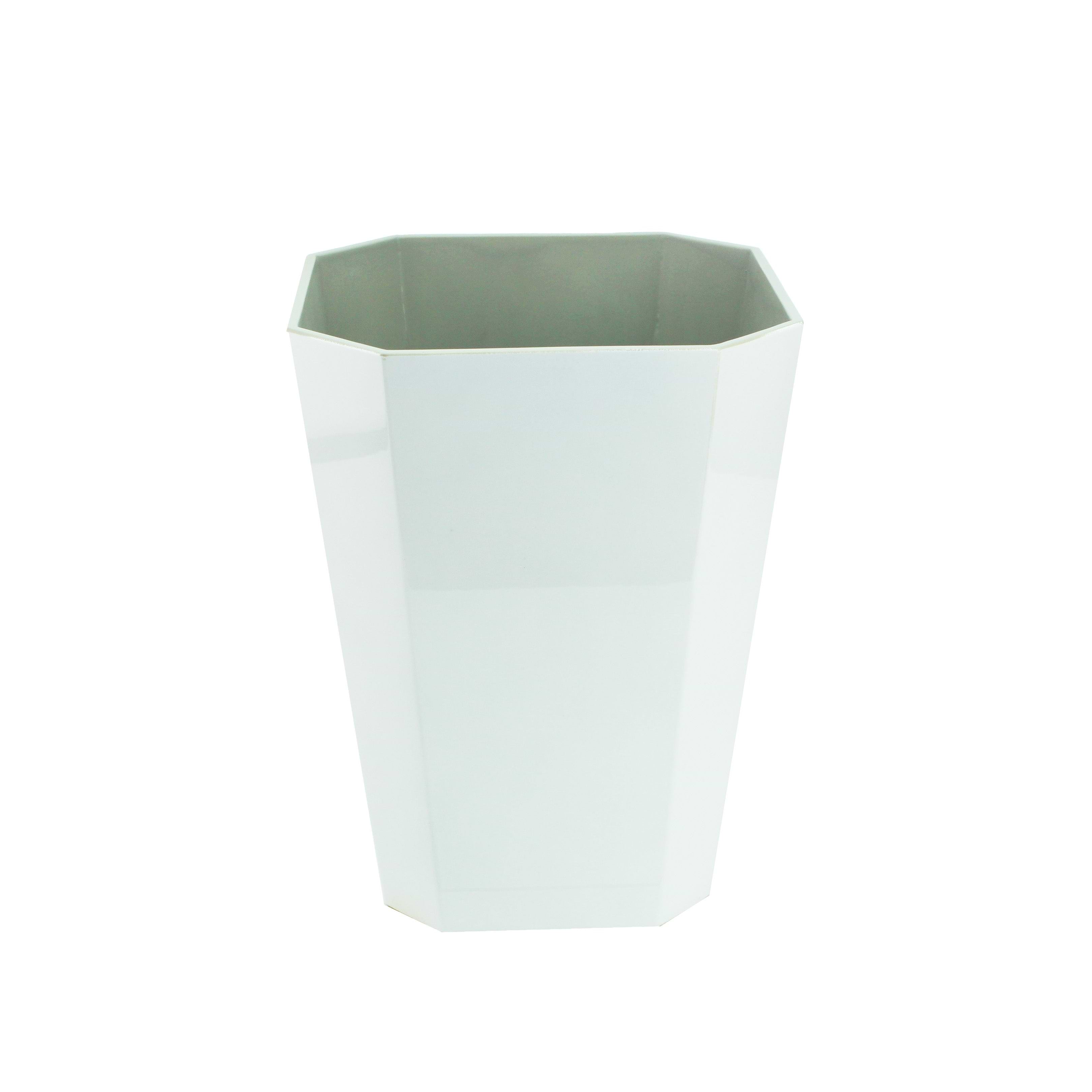 Octagonal Lacquer Bin – White - Addison Ross Ltd UK
