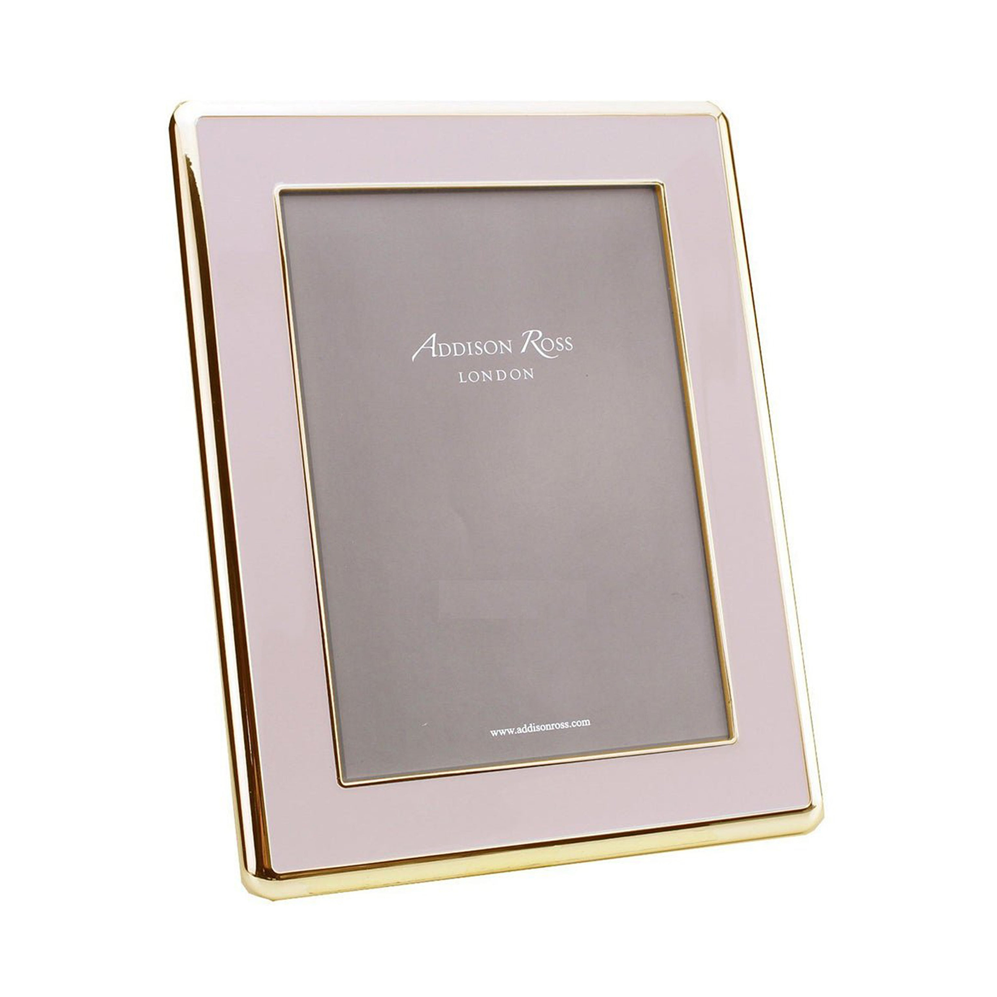 Pale Pink Enamel & Gold Curve Frame - Addison Ross Ltd UK