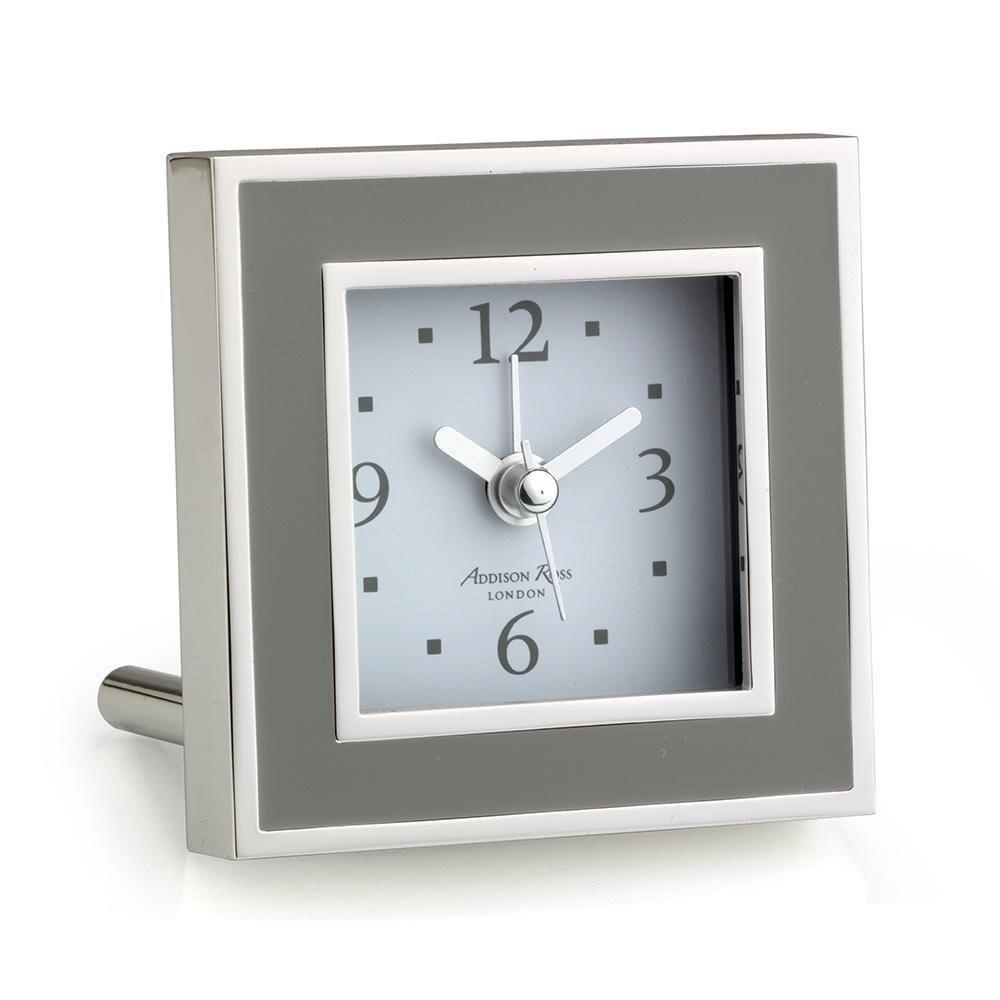 Taupe Enamel Square Silent Alarm Clock – Addison Ross Ltd UK