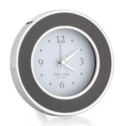 Taupe & Silver Silent Alarm Clock - Addison Ross Ltd UK