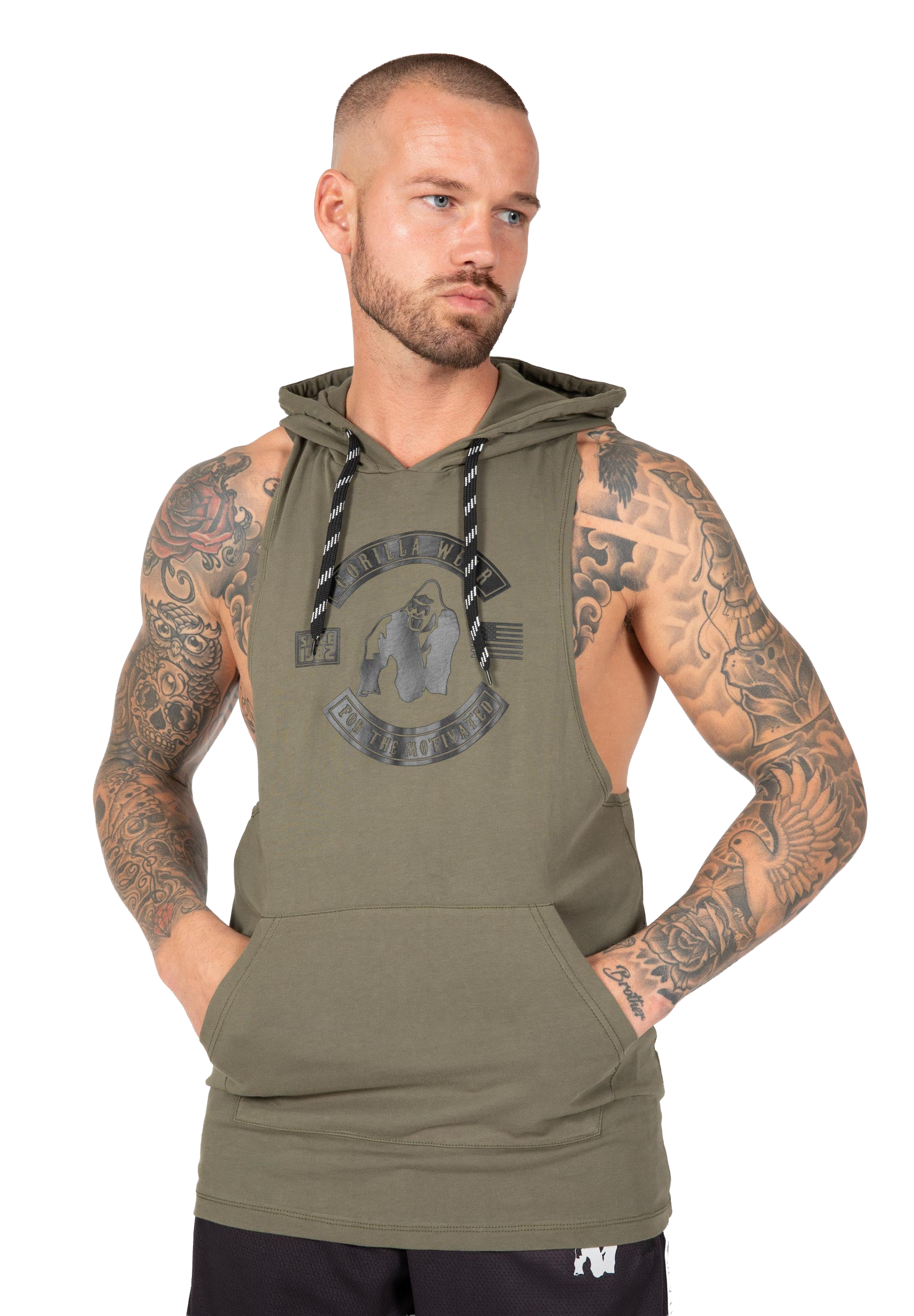 Lawrence Hooded Tank Top - Army Green