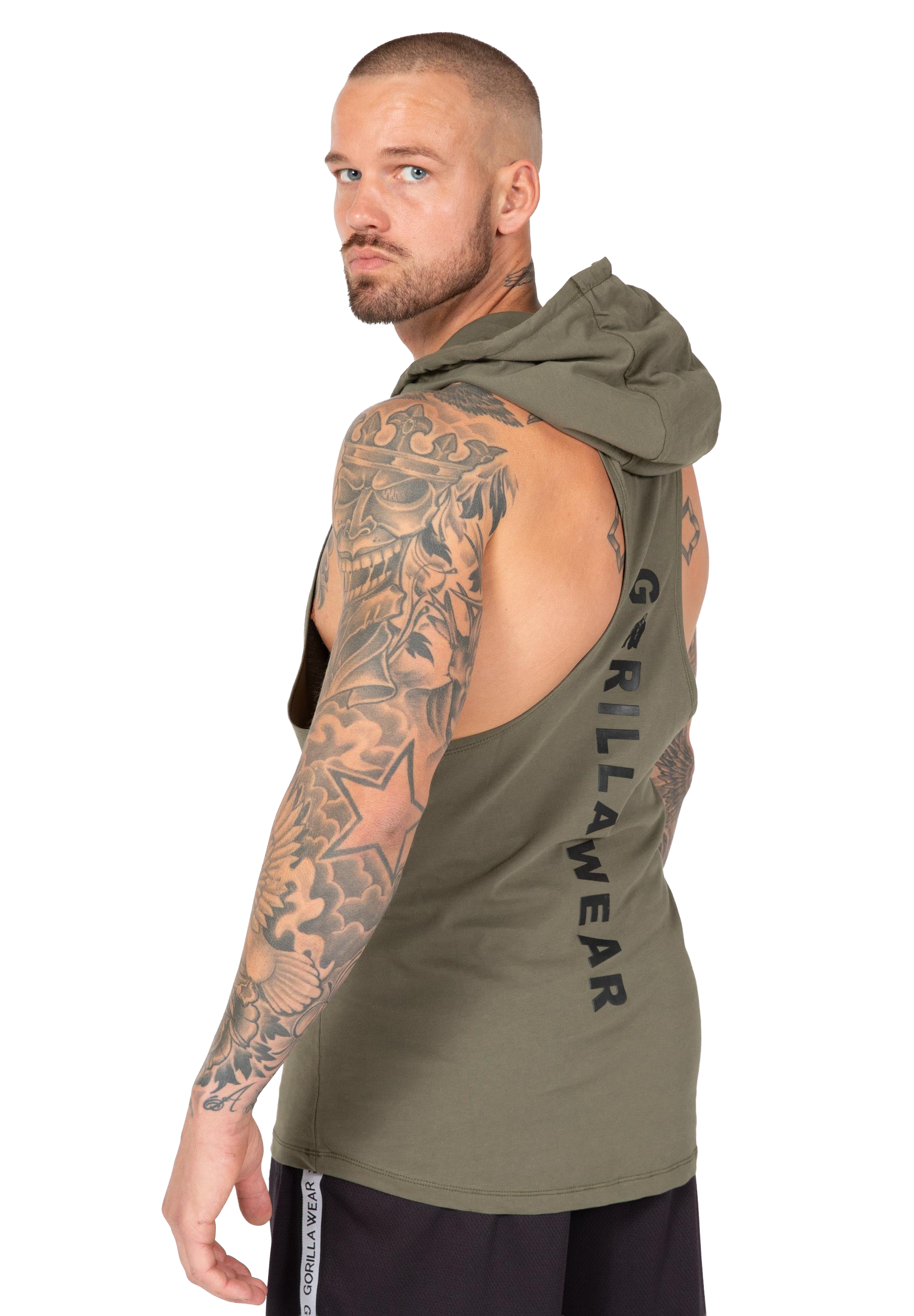 Lawrence Hooded Tank Top - Army Green