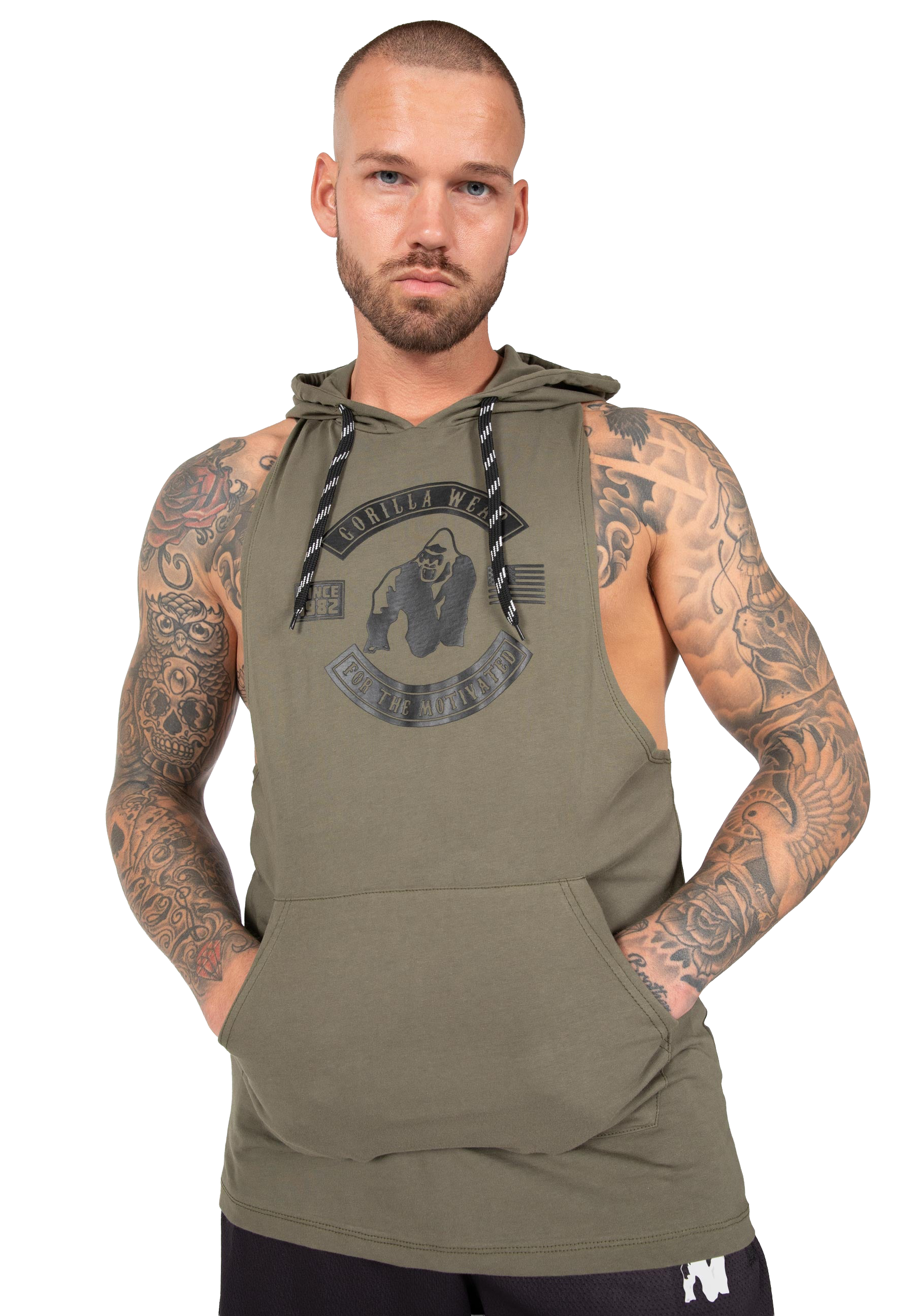 Lawrence Hooded Tank Top - Army Green
