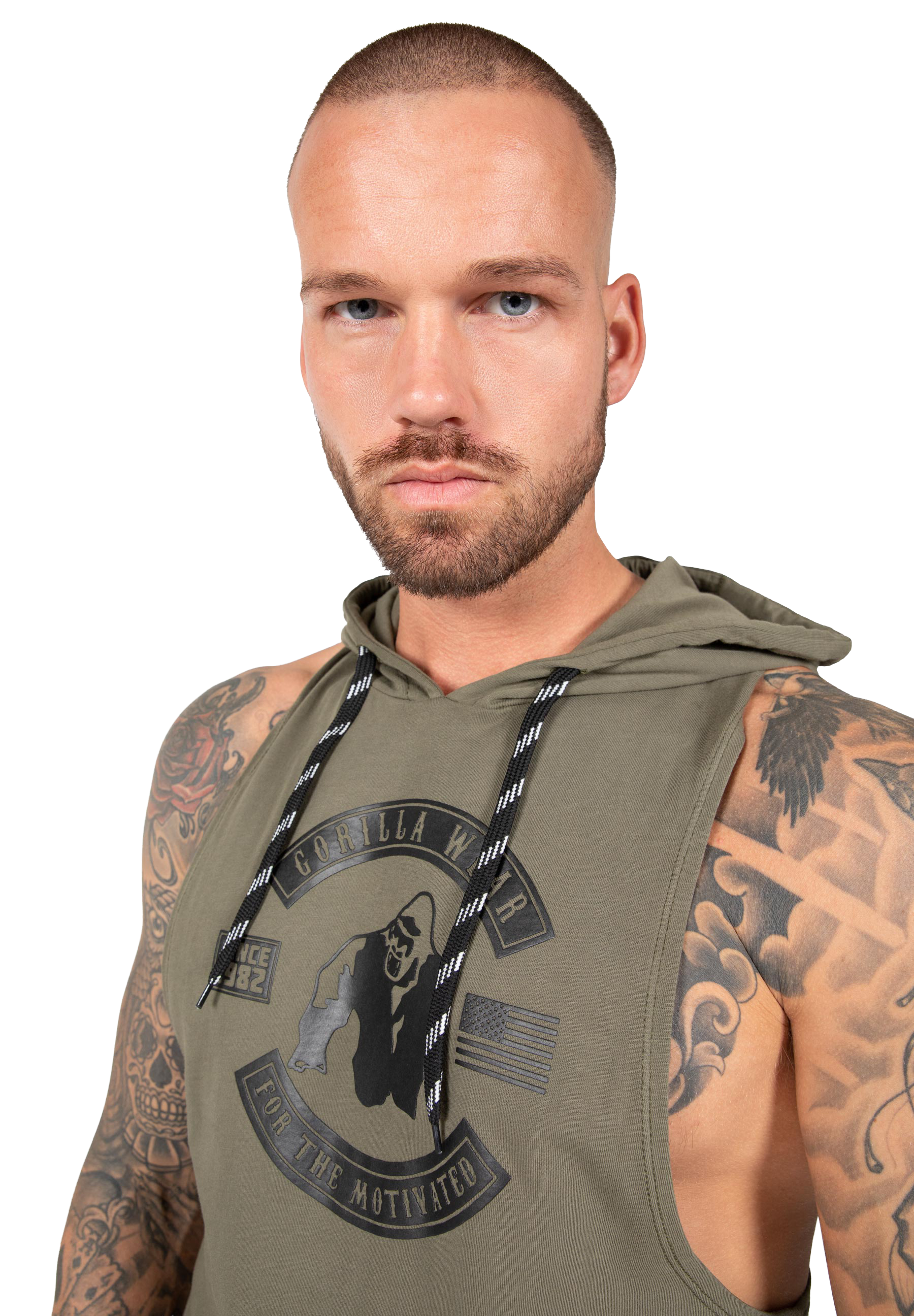 Lawrence Hooded Tank Top - Army Green