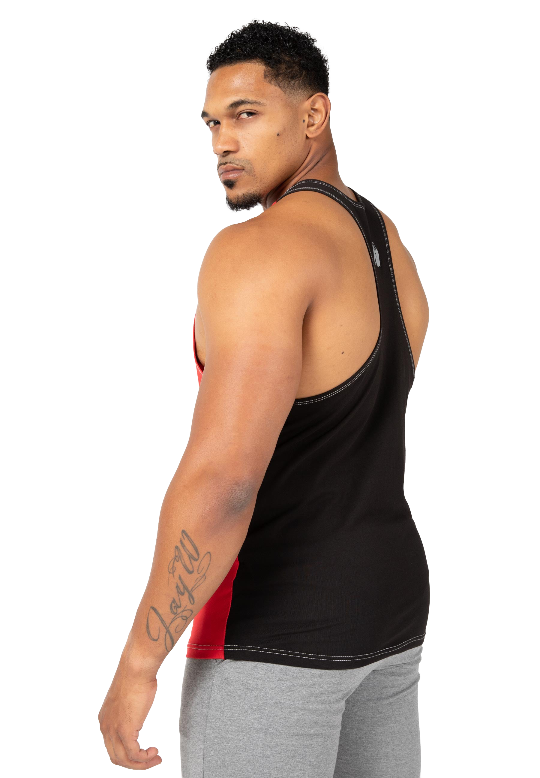 Sterling Stringer Tank Top - Black/Red