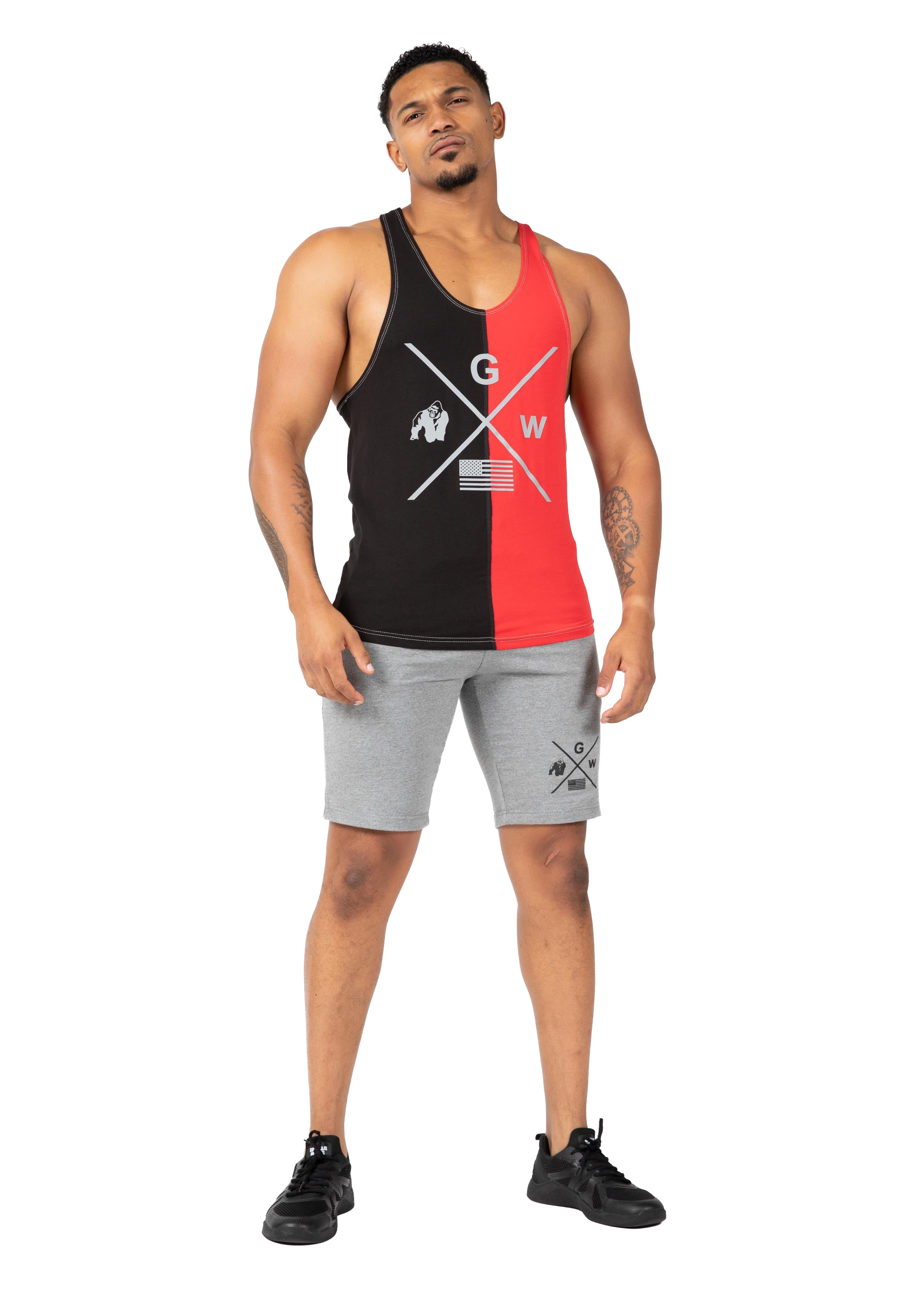 Sterling Stringer Tank Top - Black/Red