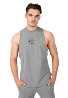 Cisco Drop Armhole Tank Top - Gray/Black