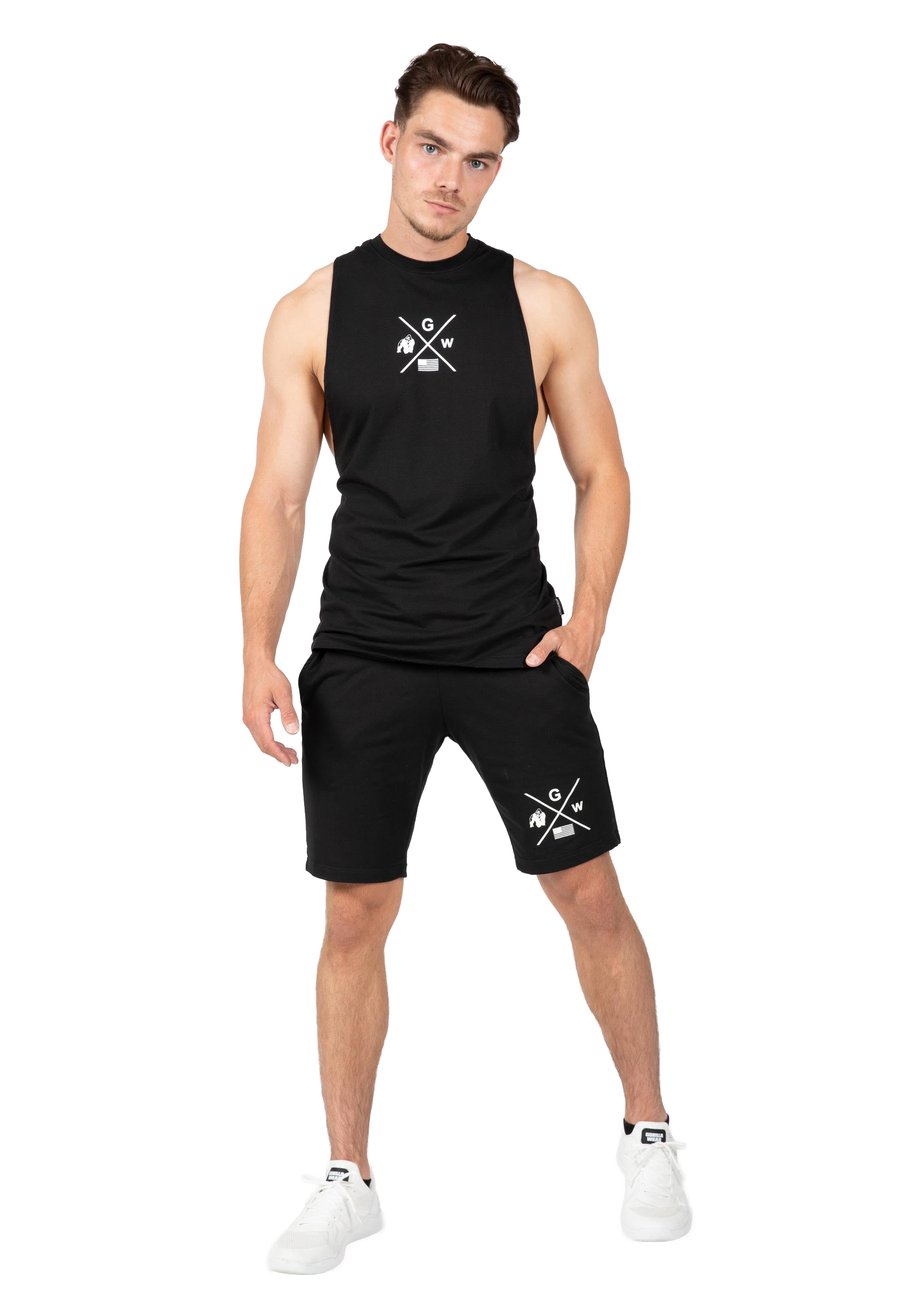 Cisco Drop Armhole Tank Top - Black/White