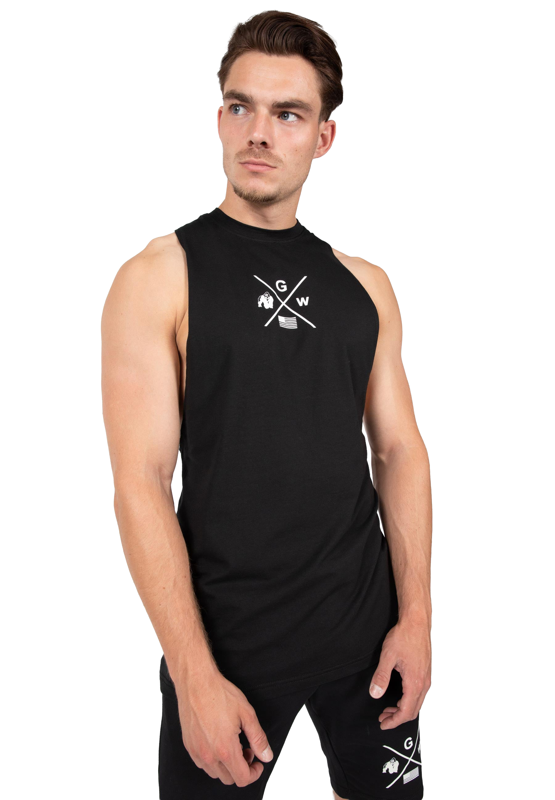 Cisco Drop Armhole Tank Top - Black/White