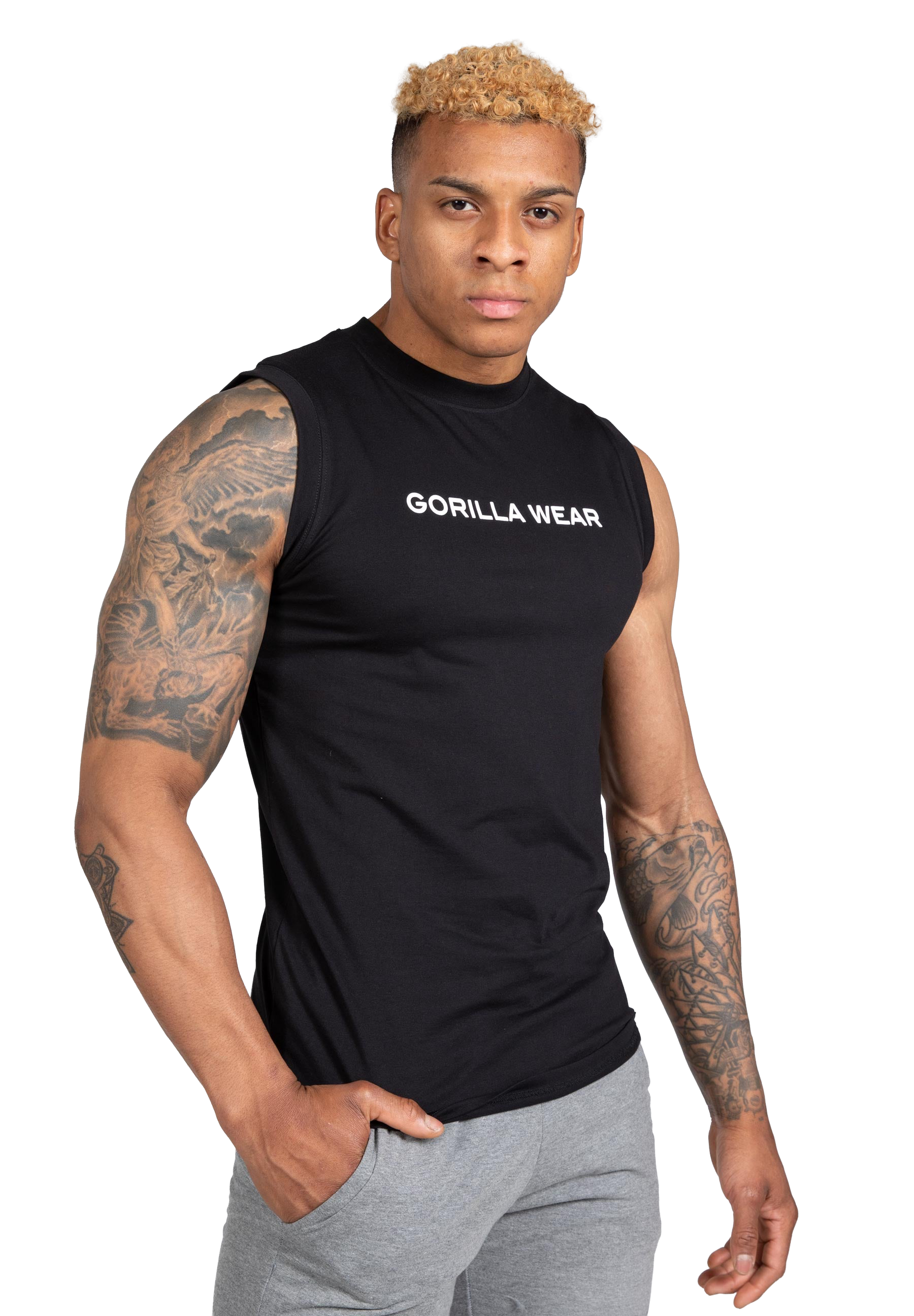 Sorrento Sleeveless T-Shirt - Black