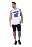 San Mateo Jersey Tank Top - White/Blue