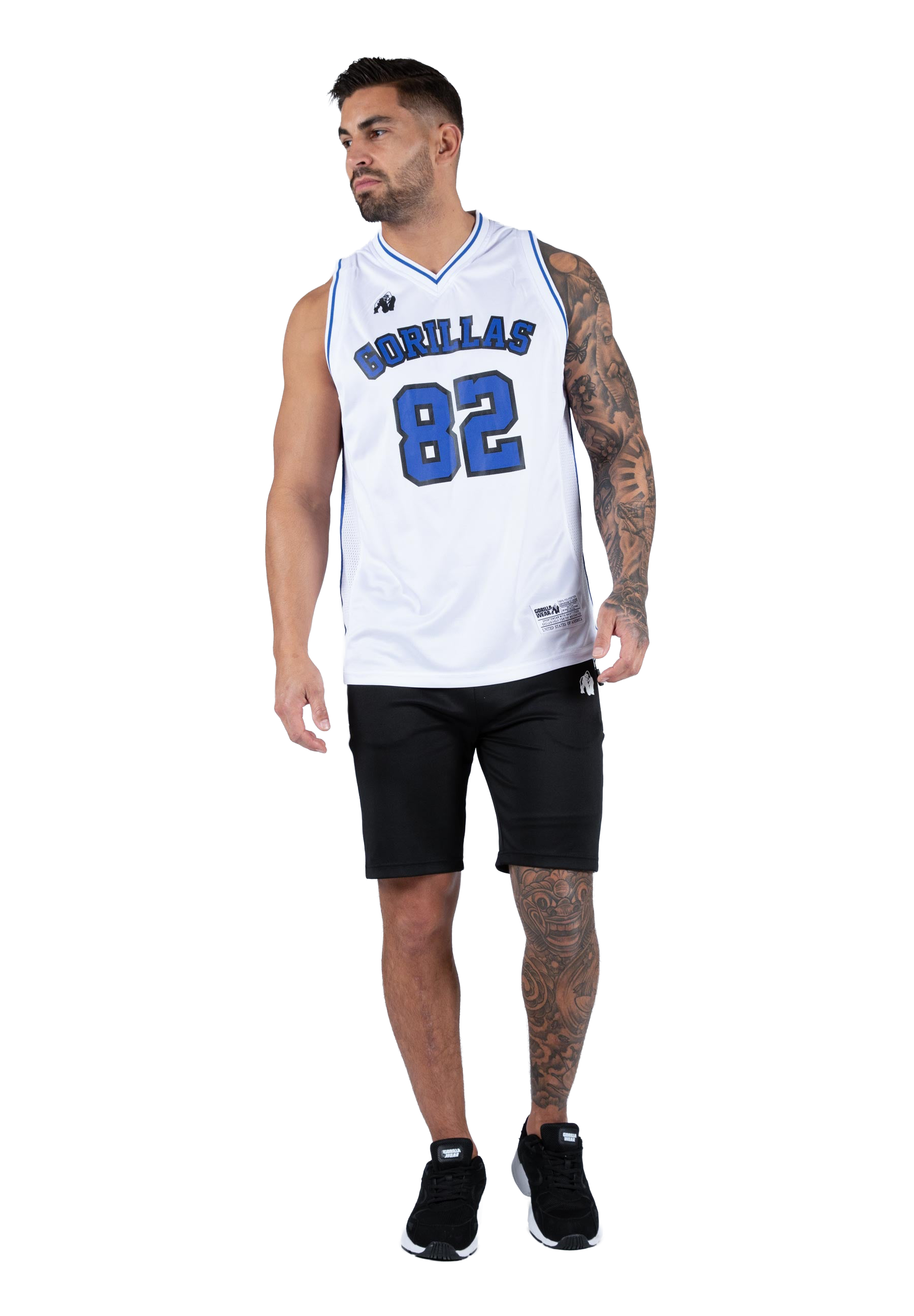 San Mateo Jersey Tank Top - White/Blue