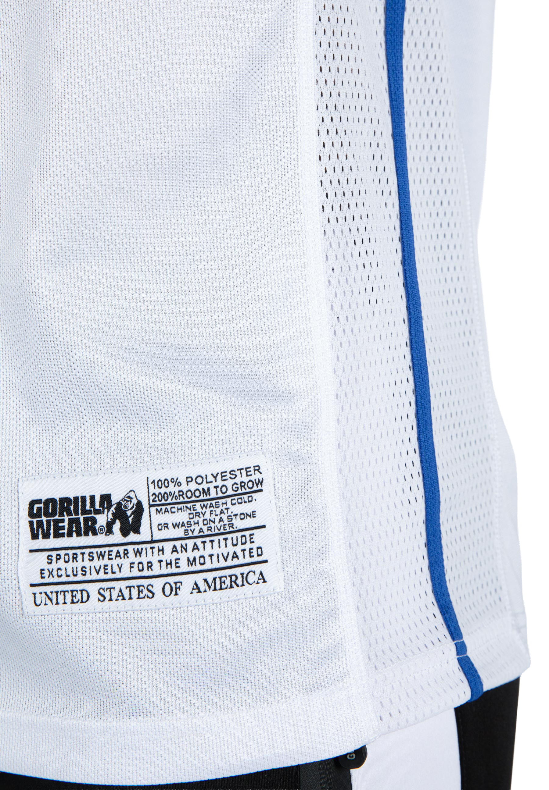 San Mateo Jersey Tank Top - White/Blue