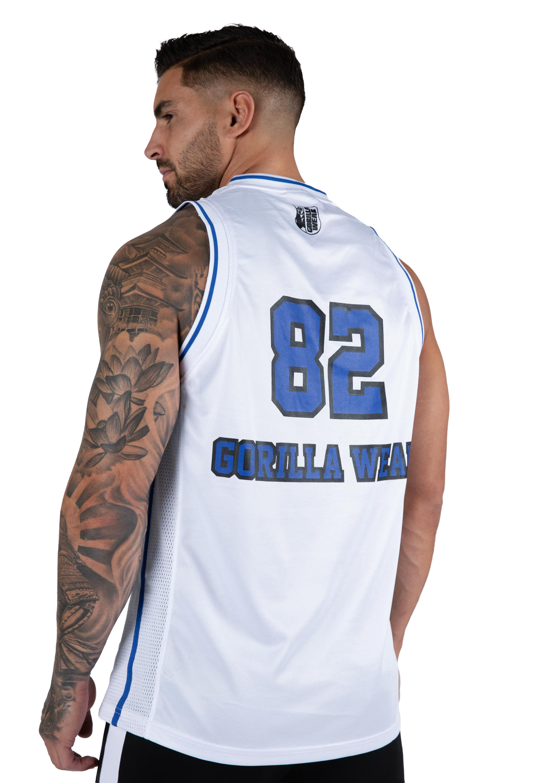 San Mateo Jersey Tank Top - White/Blue