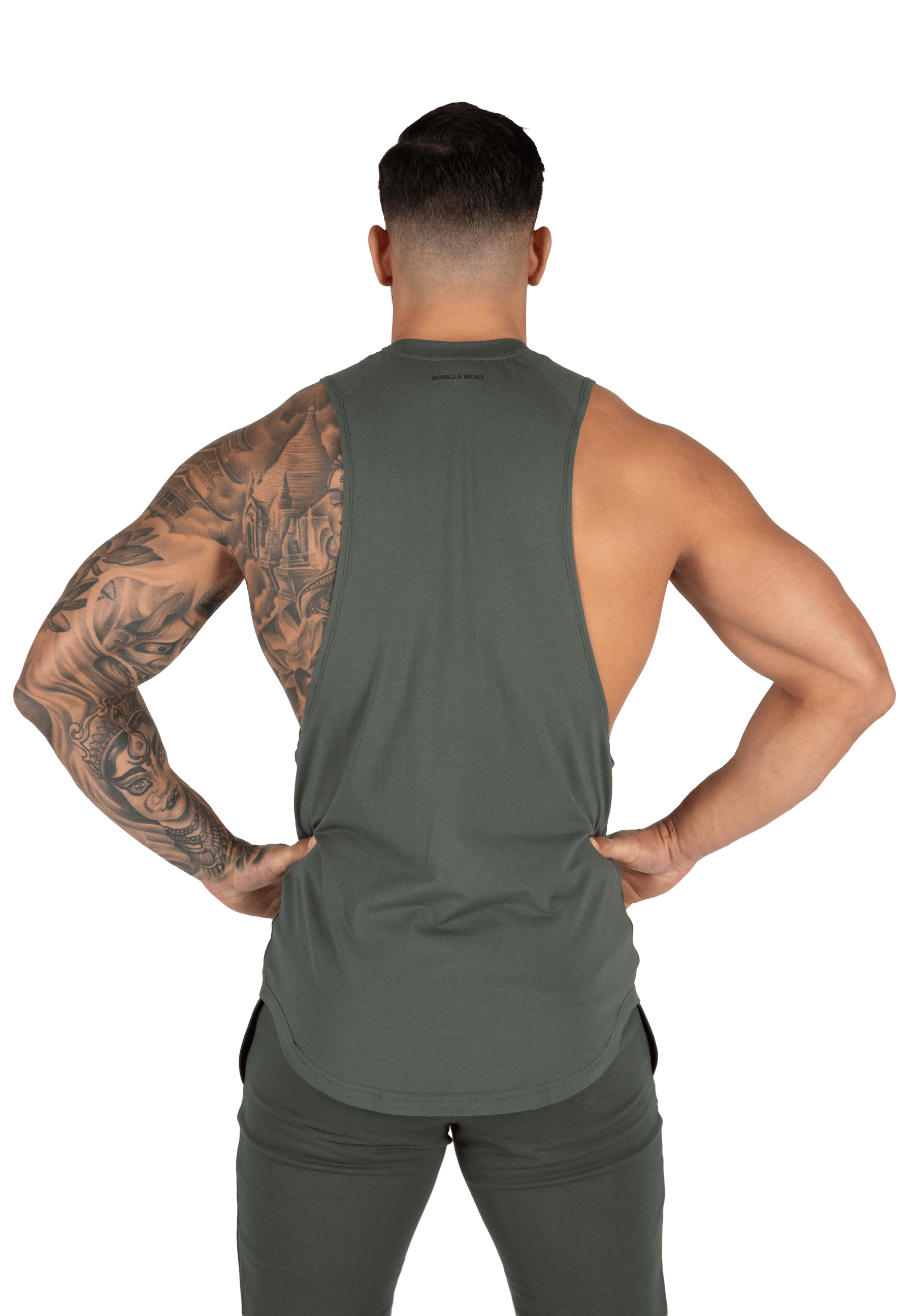 Milo Drop Armhole Tank Top - Green