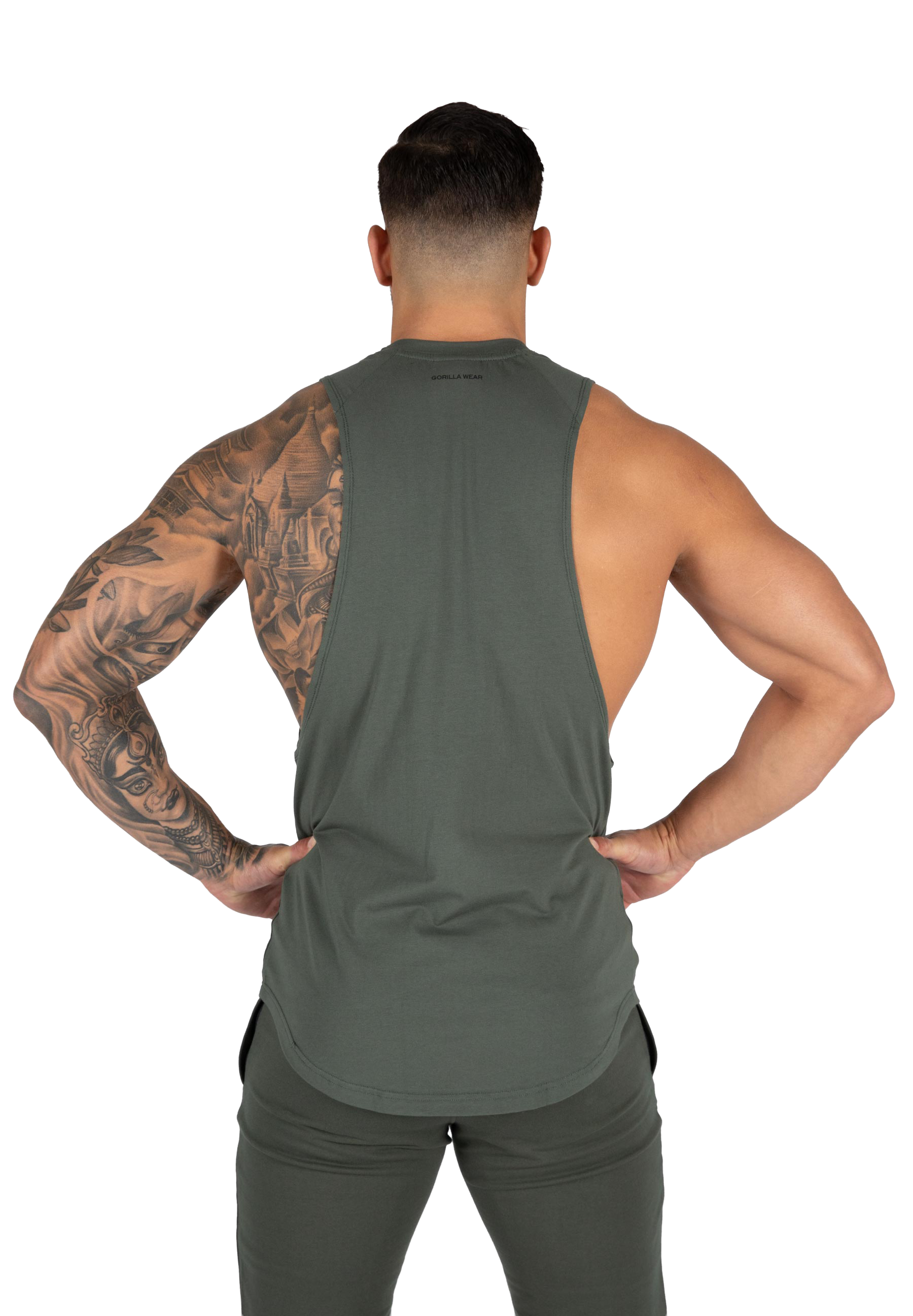Milo Drop Armhole Tank Top - Green