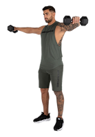 Milo Drop Armhole Tank Top - Green