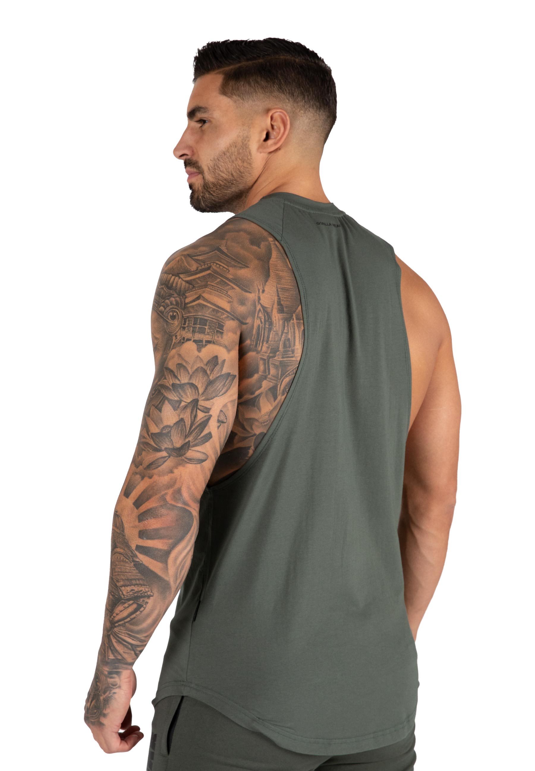 Milo Drop Armhole Tank Top - Green