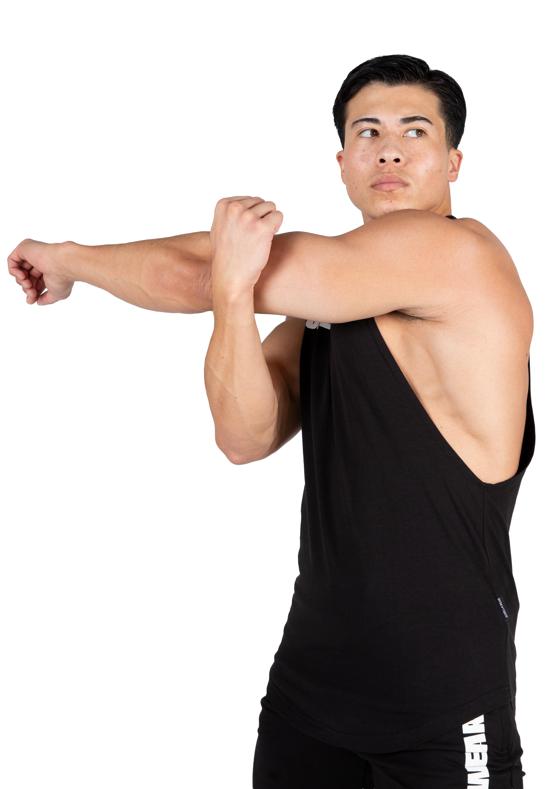 Milo Drop Armhole Tank Top - Black