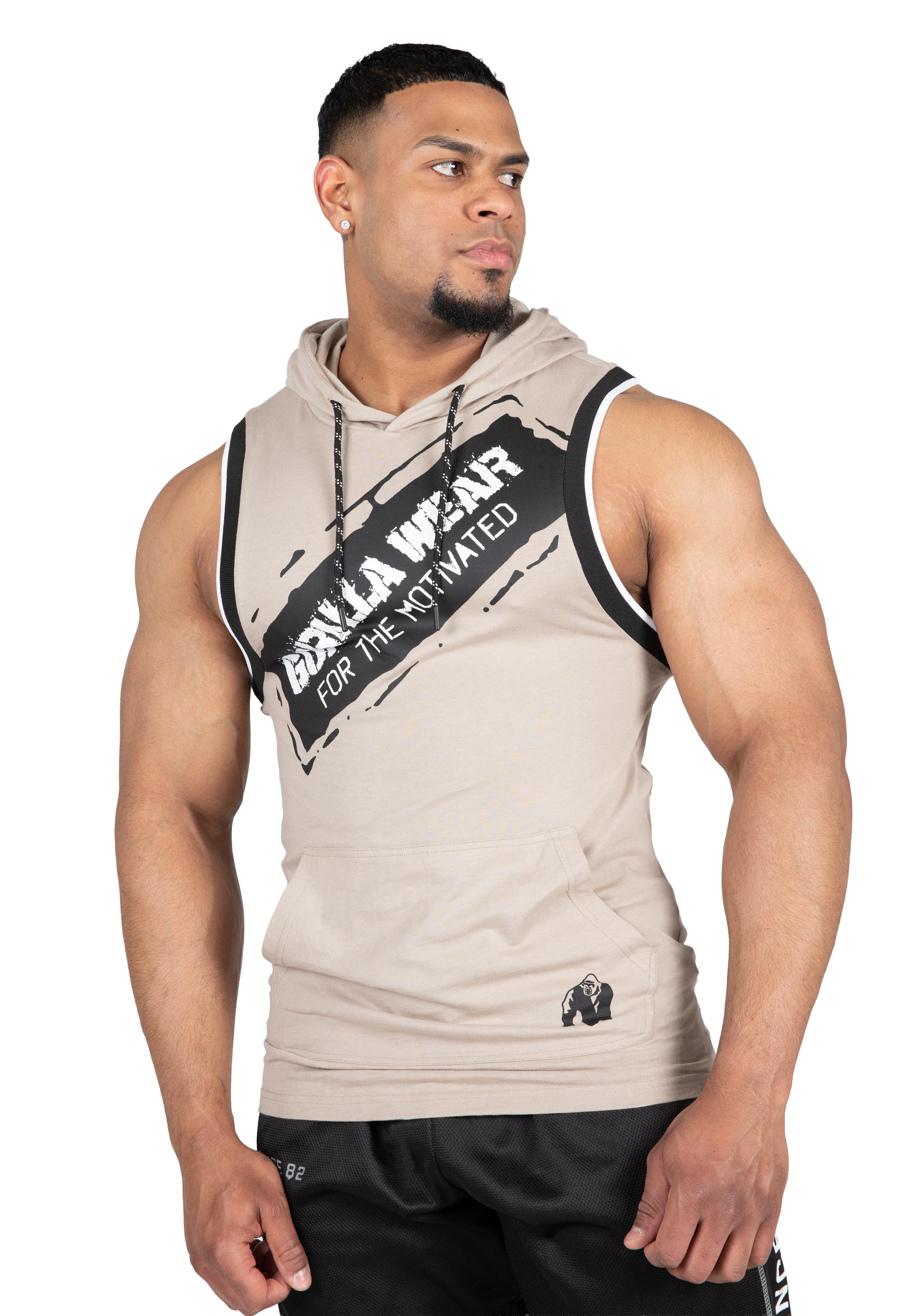 Loretto Hooded Tank Top - Beige