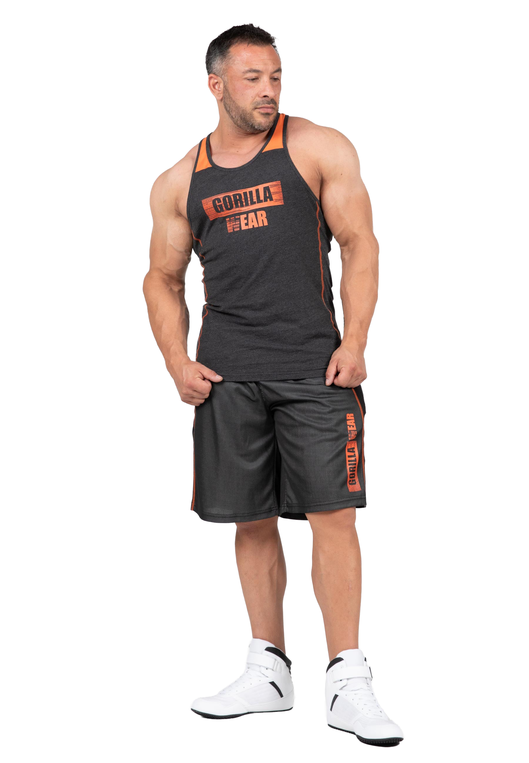 Wallace Tank Top - Gray/Orange