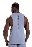 Lopez Drop Armhole Tank Top - Stone Wash Blue