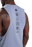 Lopez Drop Armhole Tank Top - Stone Wash Blue