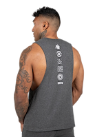 Lopez Drop Armhole Tank Top -Dark Grey Melange
