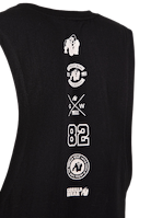 Lopez Drop Armhole Tank Top-Black