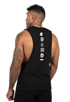 Lopez Drop Armhole Tank Top-Black