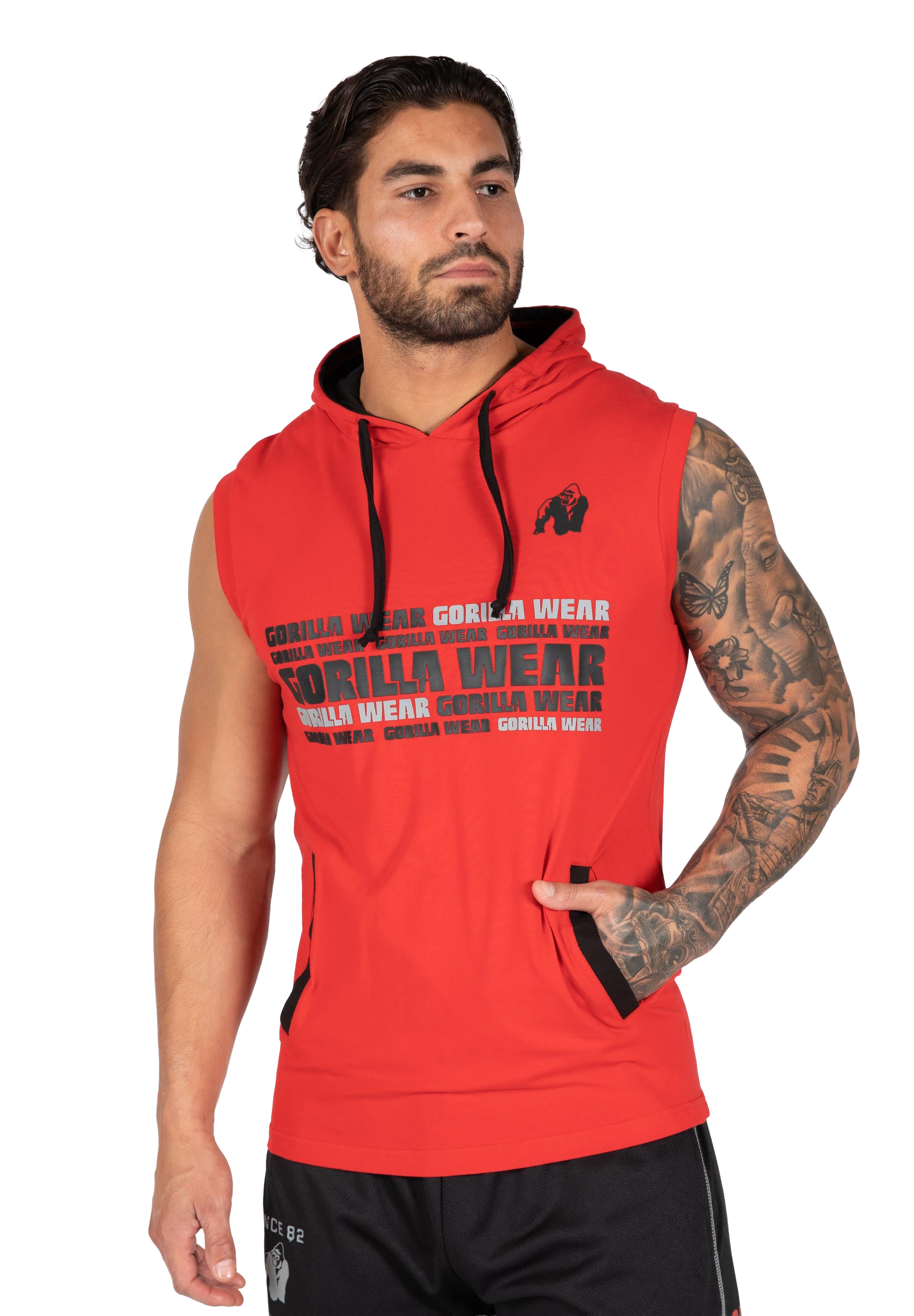 Melbourne S/L Hooded T-shirt - Red