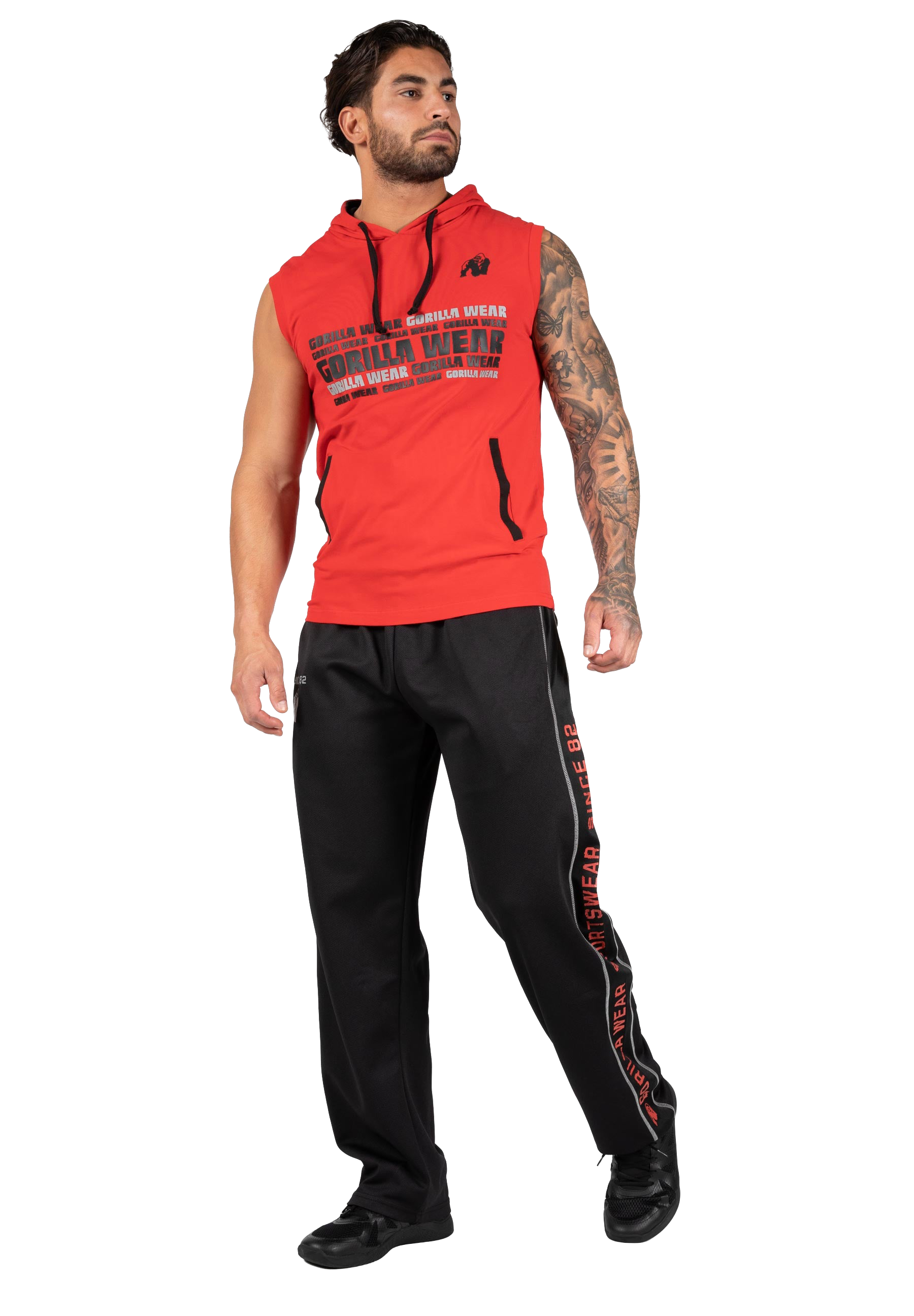 Melbourne S/L Hooded T-shirt - Red