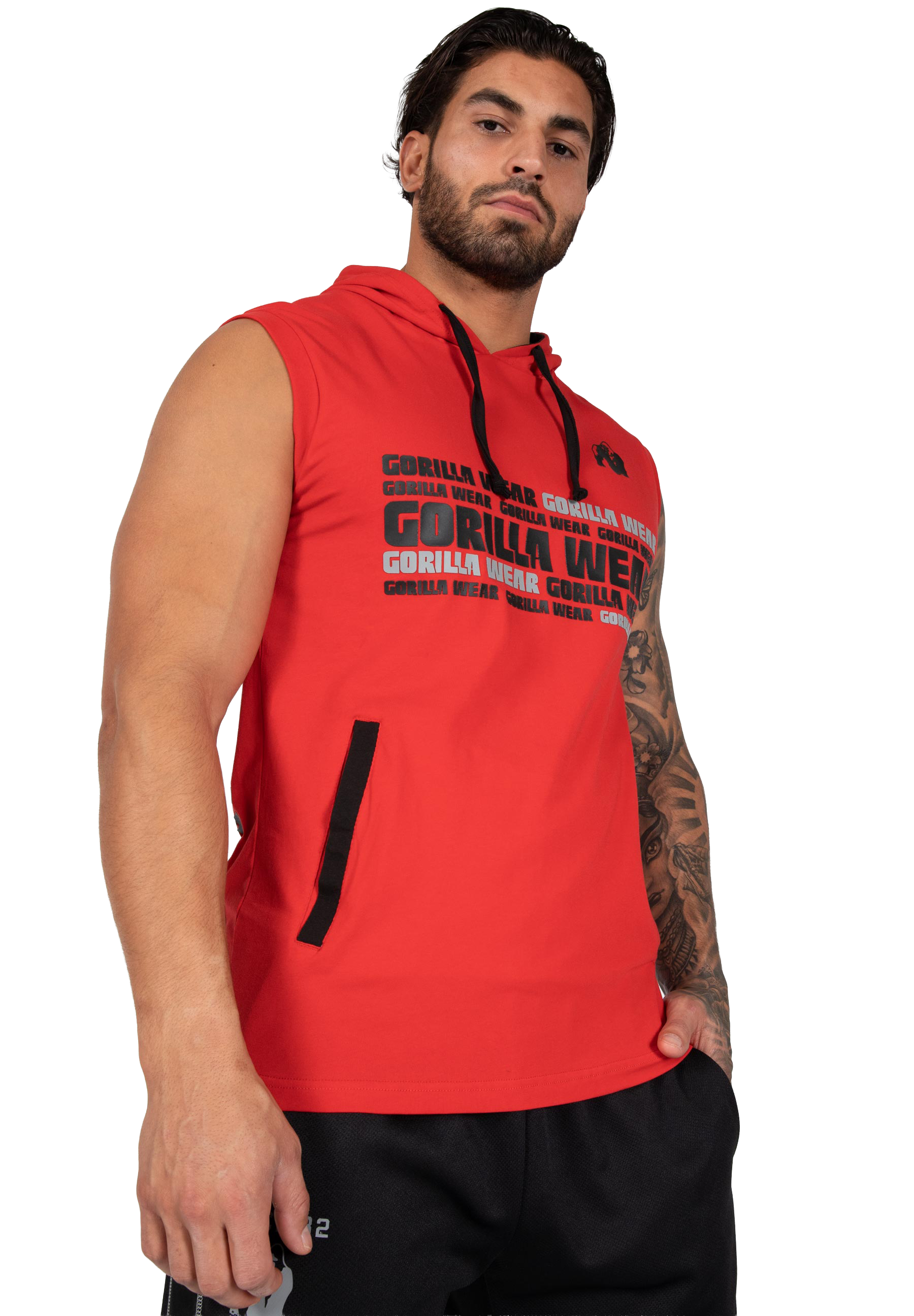Melbourne S/L Hooded T-shirt - Red