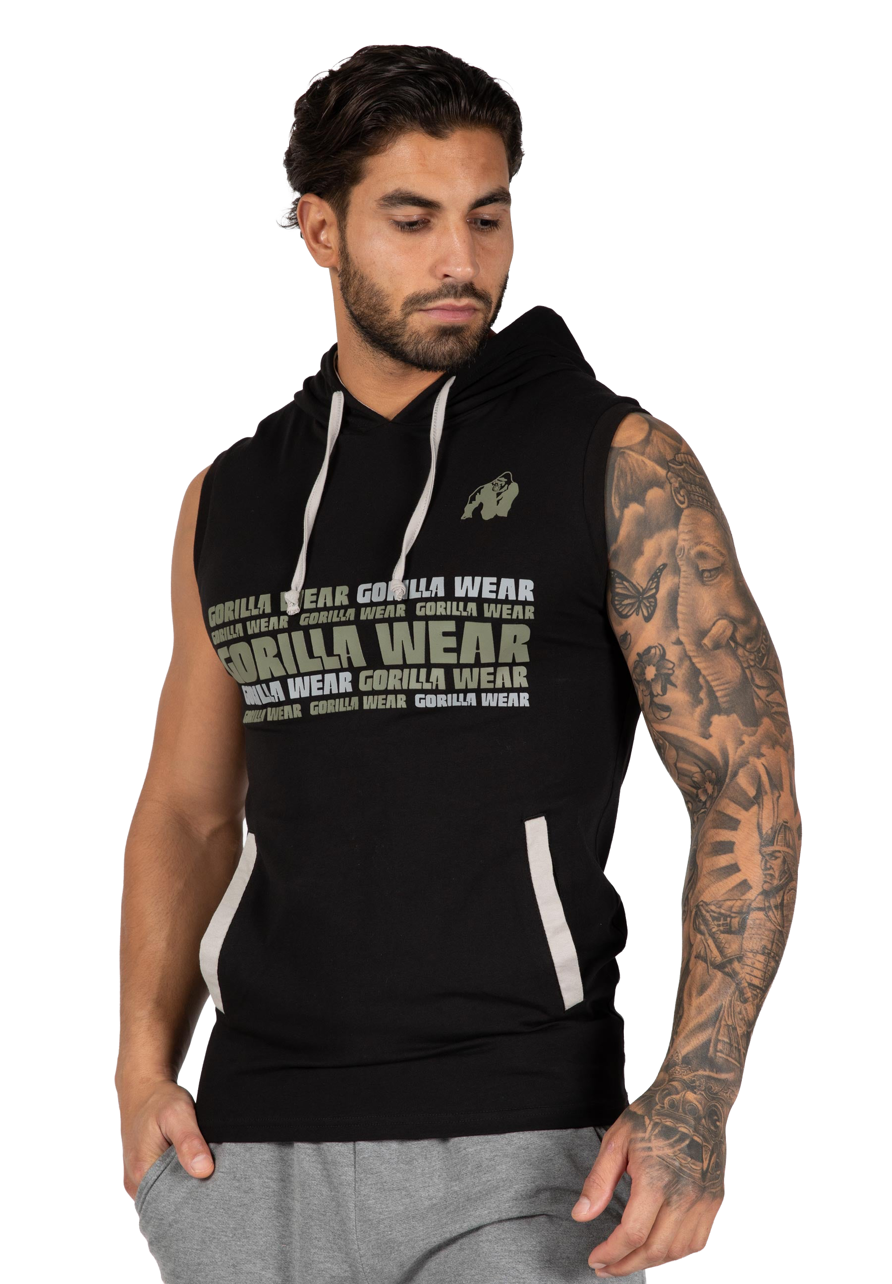 Melbourne S/L Hooded T-shirt - Black