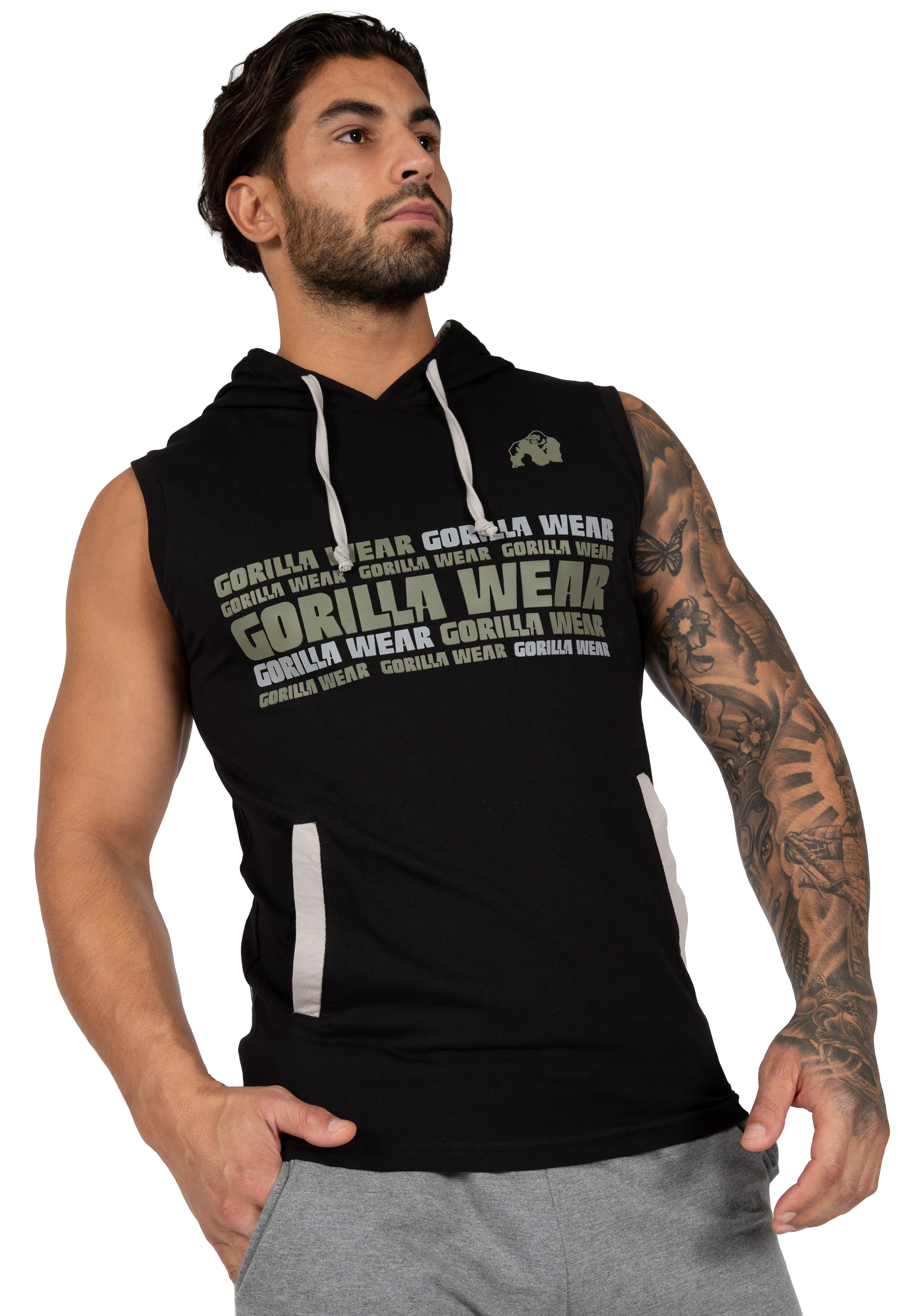 Melbourne S/L Hooded T-shirt - Black