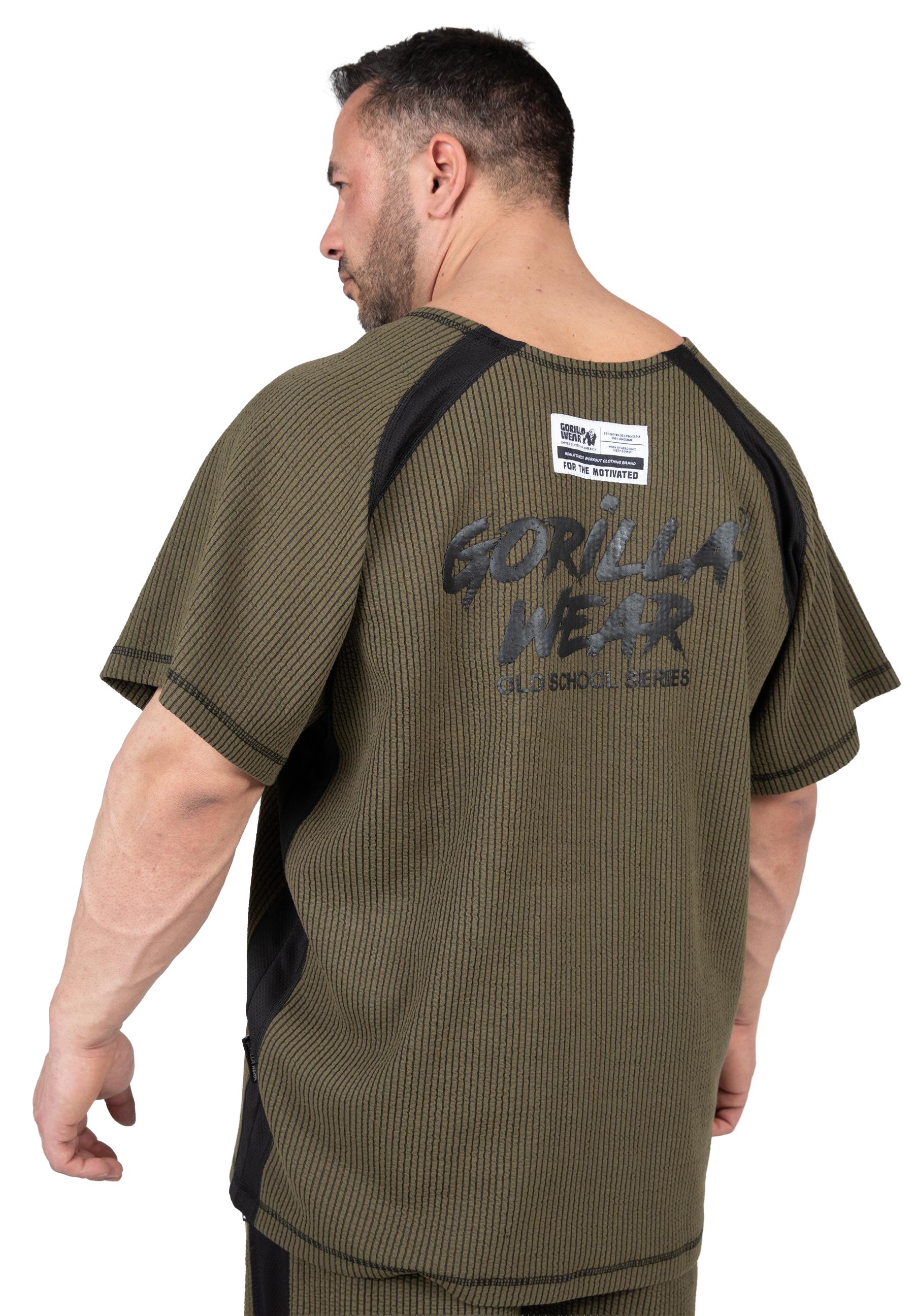 Augustine Old School Workout Top - Army Green