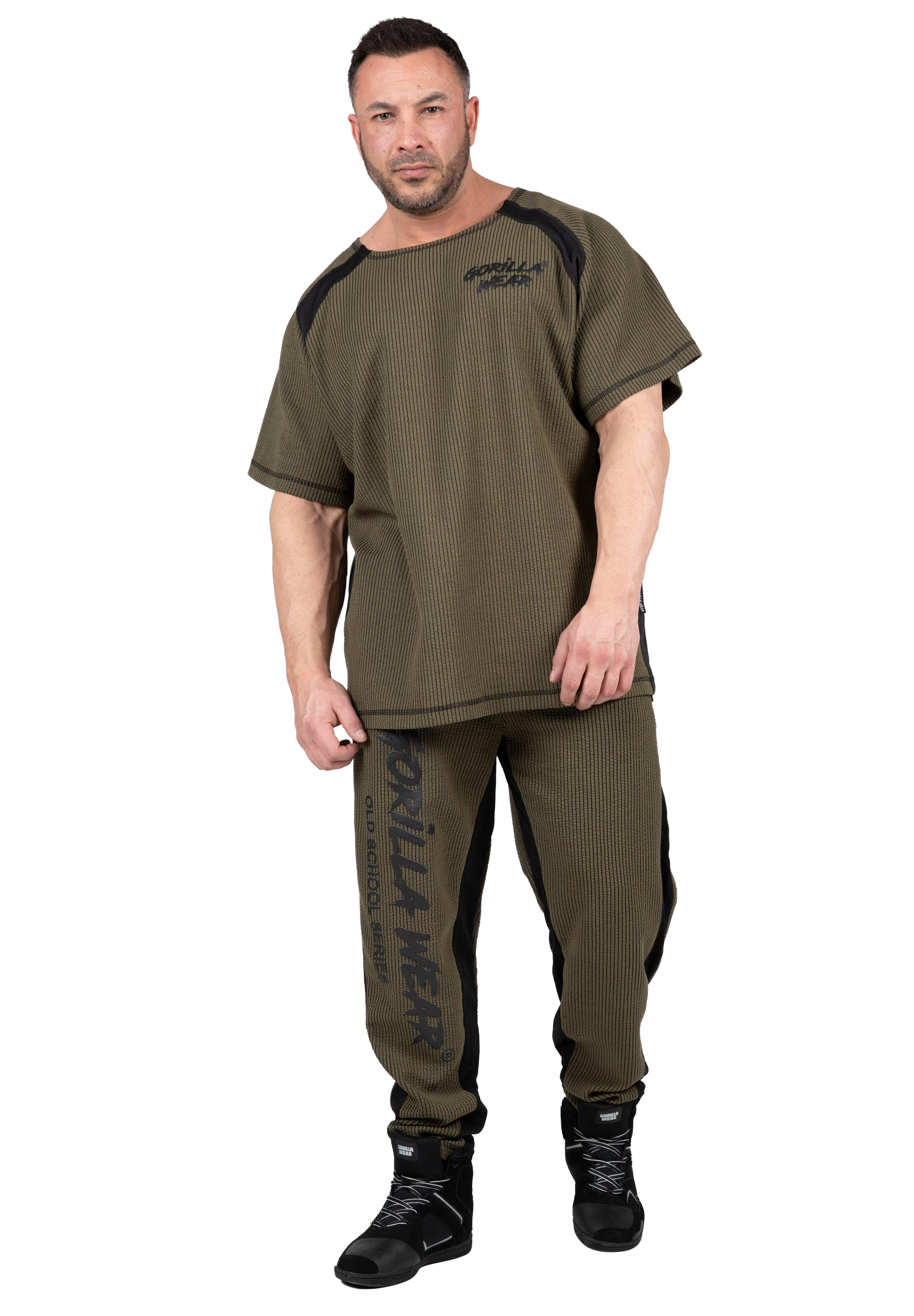 Augustine Old School Workout Top - Army Green