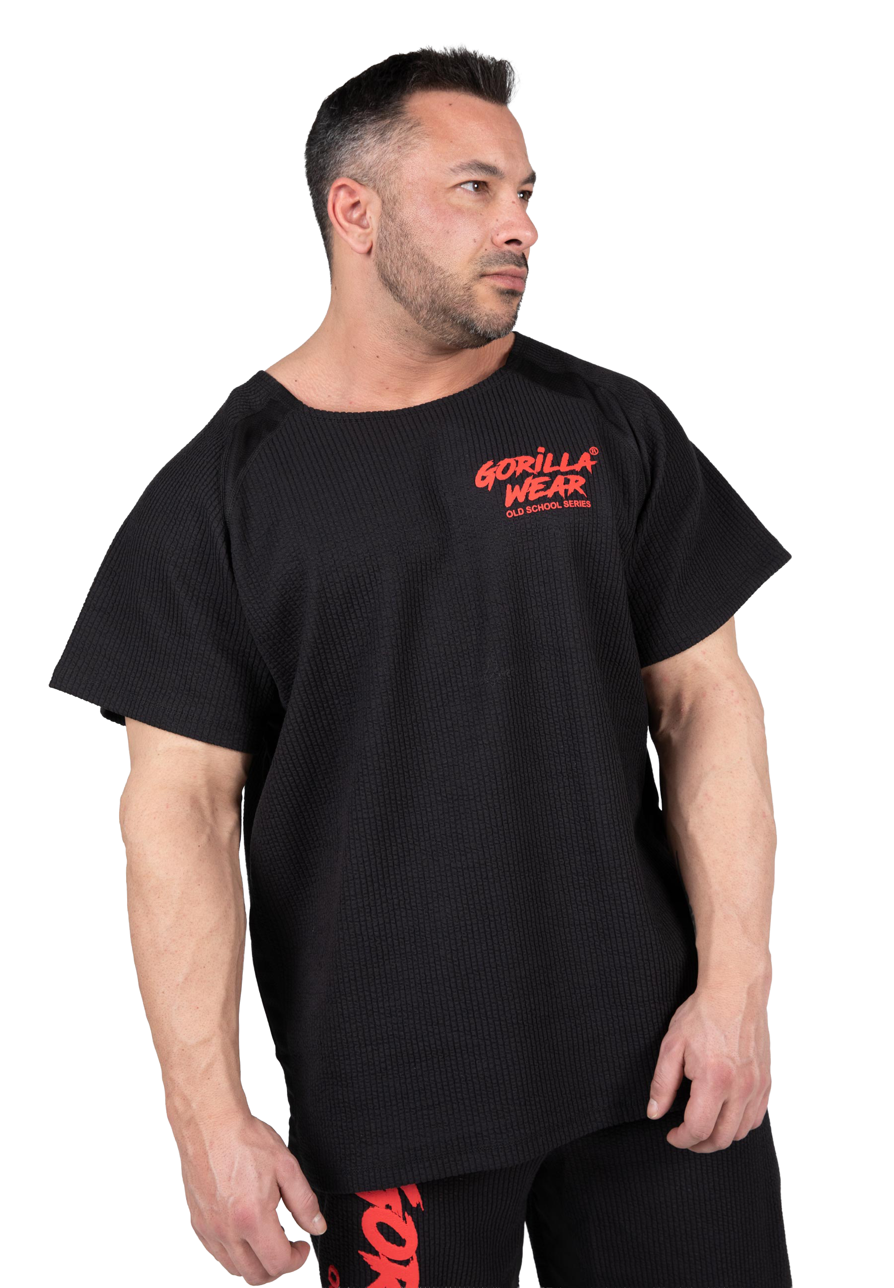 Augustine Old School Workout Top - Black/Red