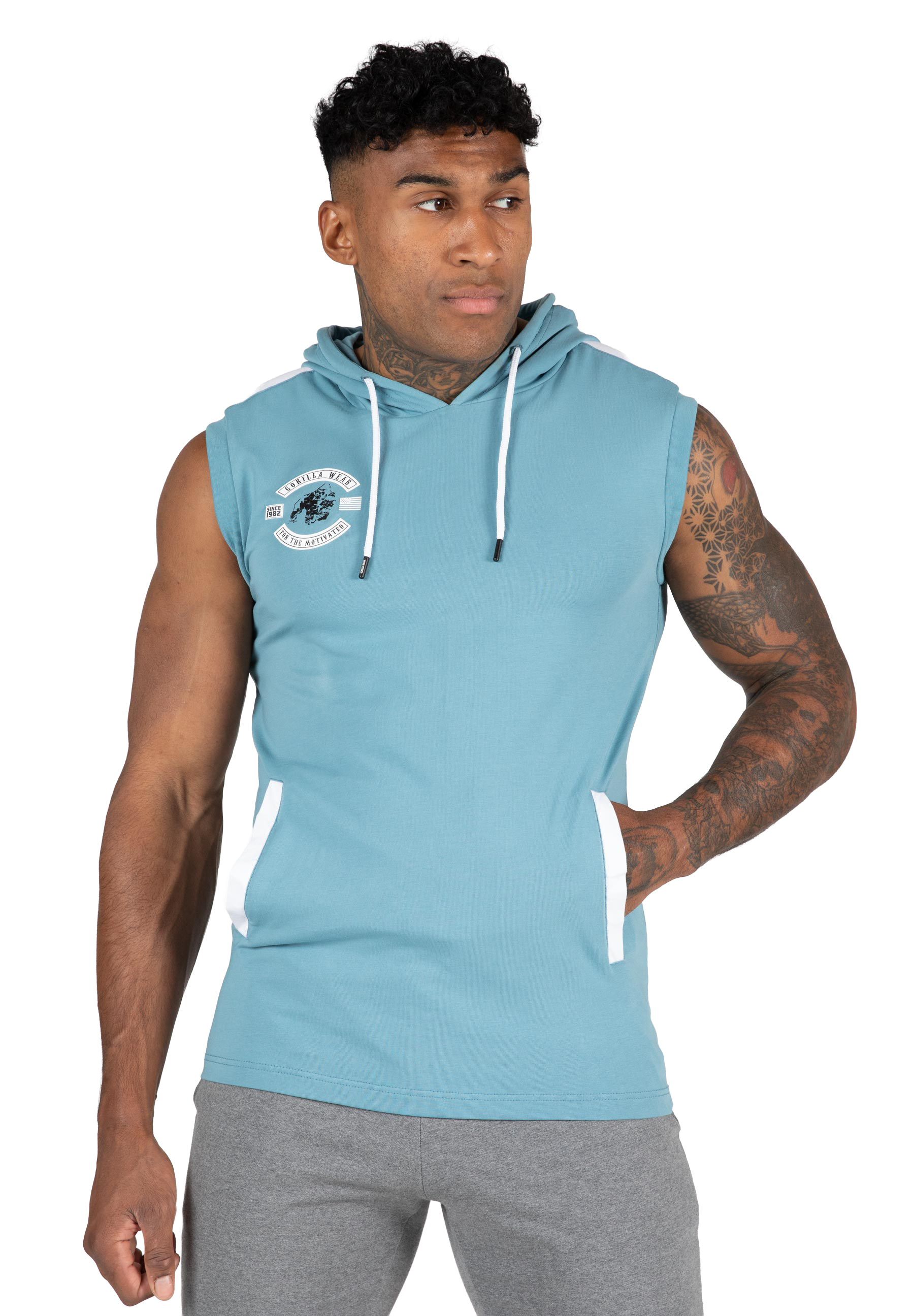 Oswego S/L Hooded T-shirt - Blue
