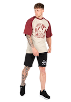 Logan Oversized T-Shirt - Beige/Red