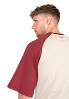 Logan Oversized T-Shirt - Beige/Red