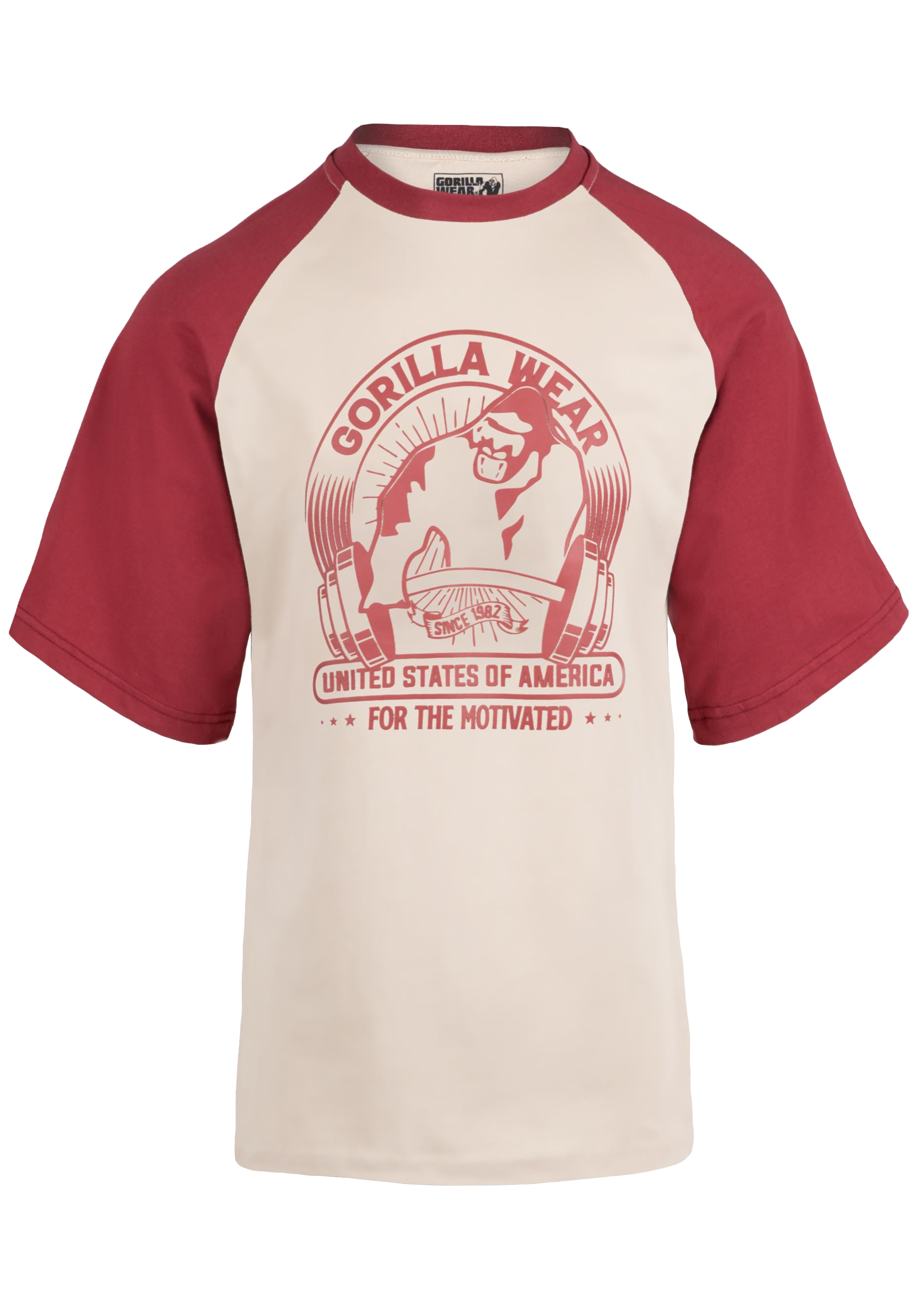 Logan Oversized T-Shirt - Beige/Red